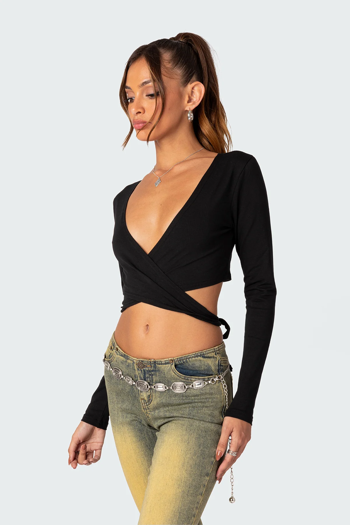 Layla Wrap Crop Top - Image 3