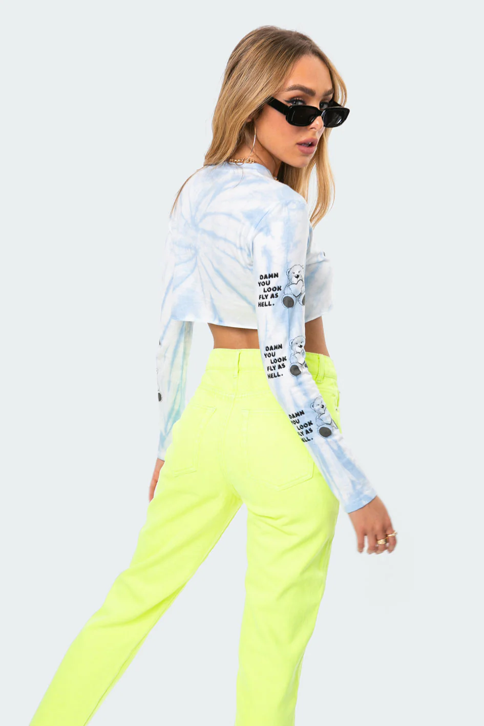 Fly Teddy Tie-Dye Crop Top - Image 4