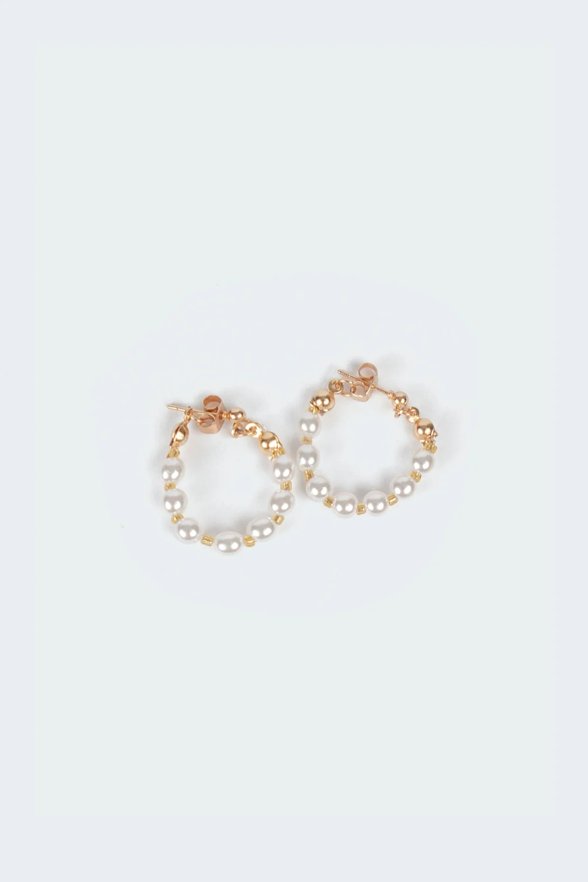 Pearl Hoop Earrings - Image 2