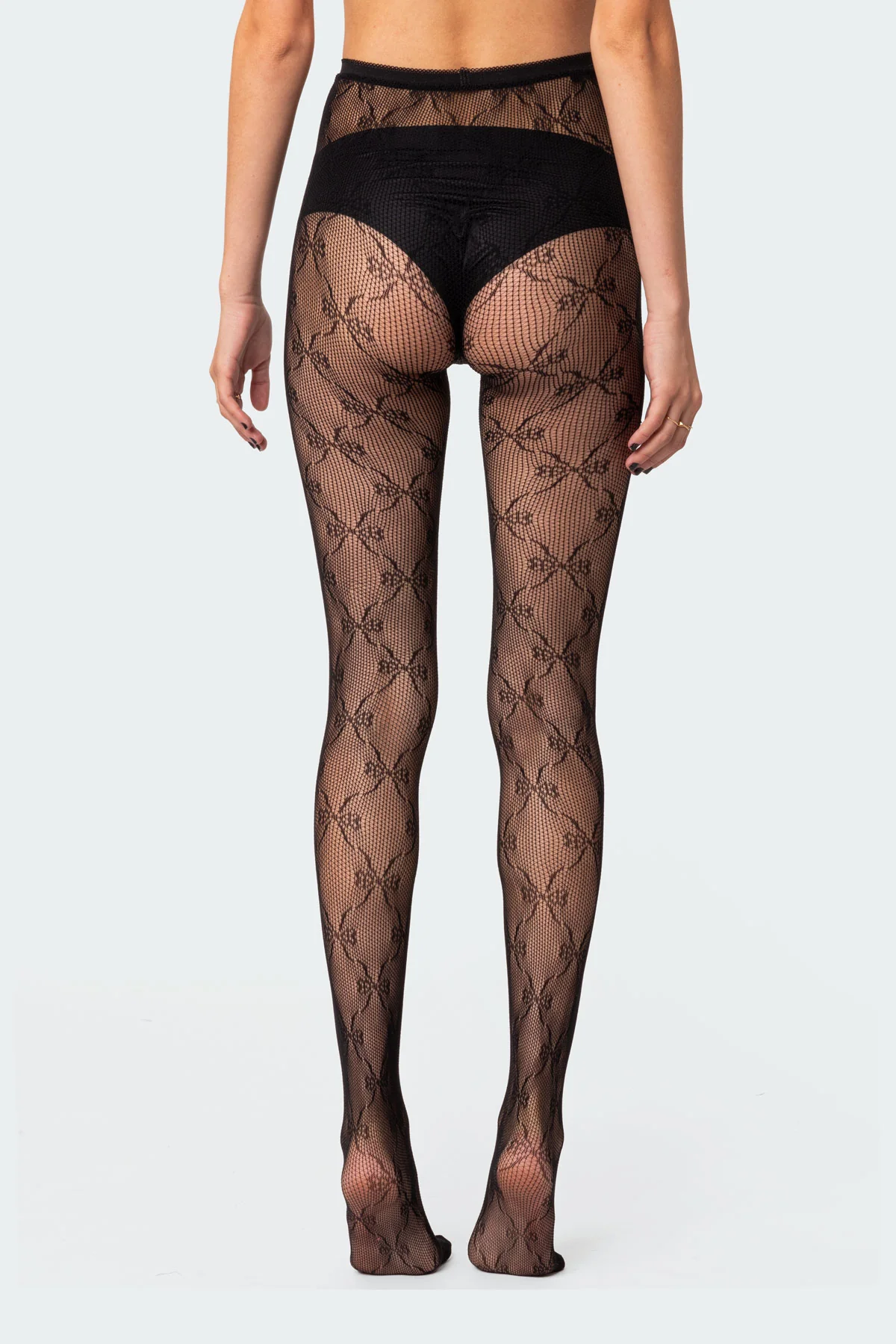 Embroidered Lacey Tights - Image 3