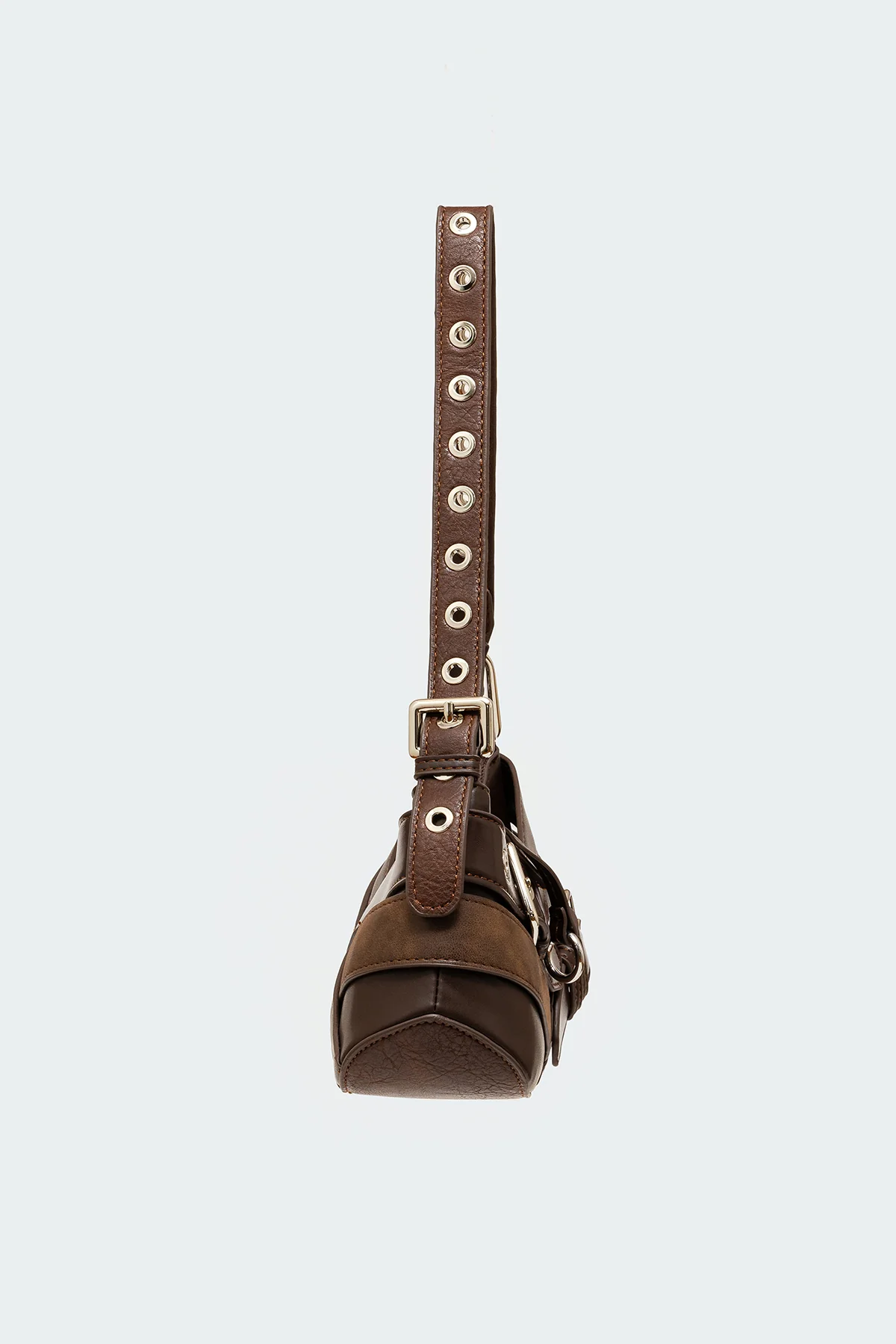 Belted Faux Leather Bag - Image 4
