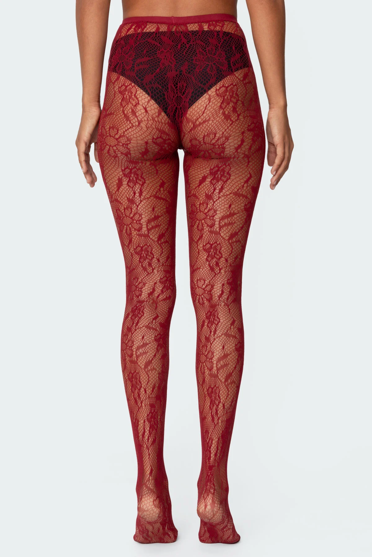 Lacey Fishnet Tights - Image 3