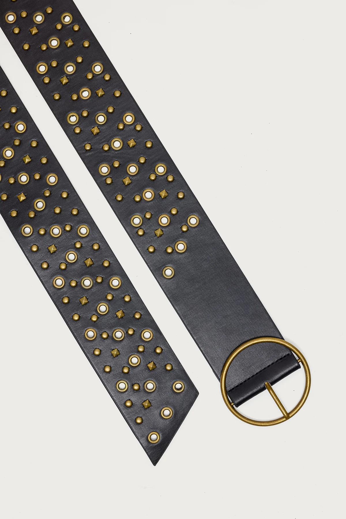 Stud & Grommet Faux Leather Belt - Image 2