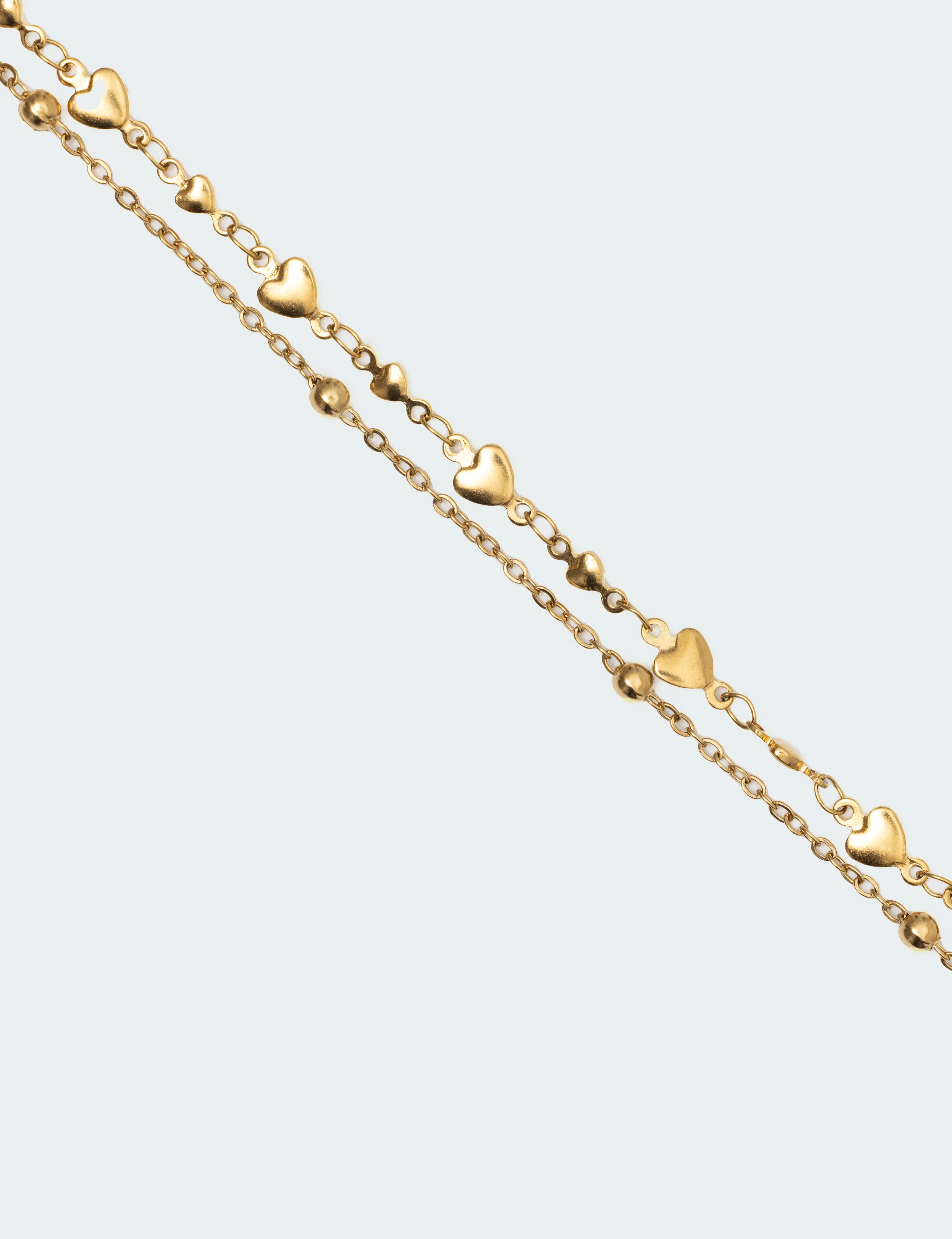 Double Chain Heart Bracelet - Image 3