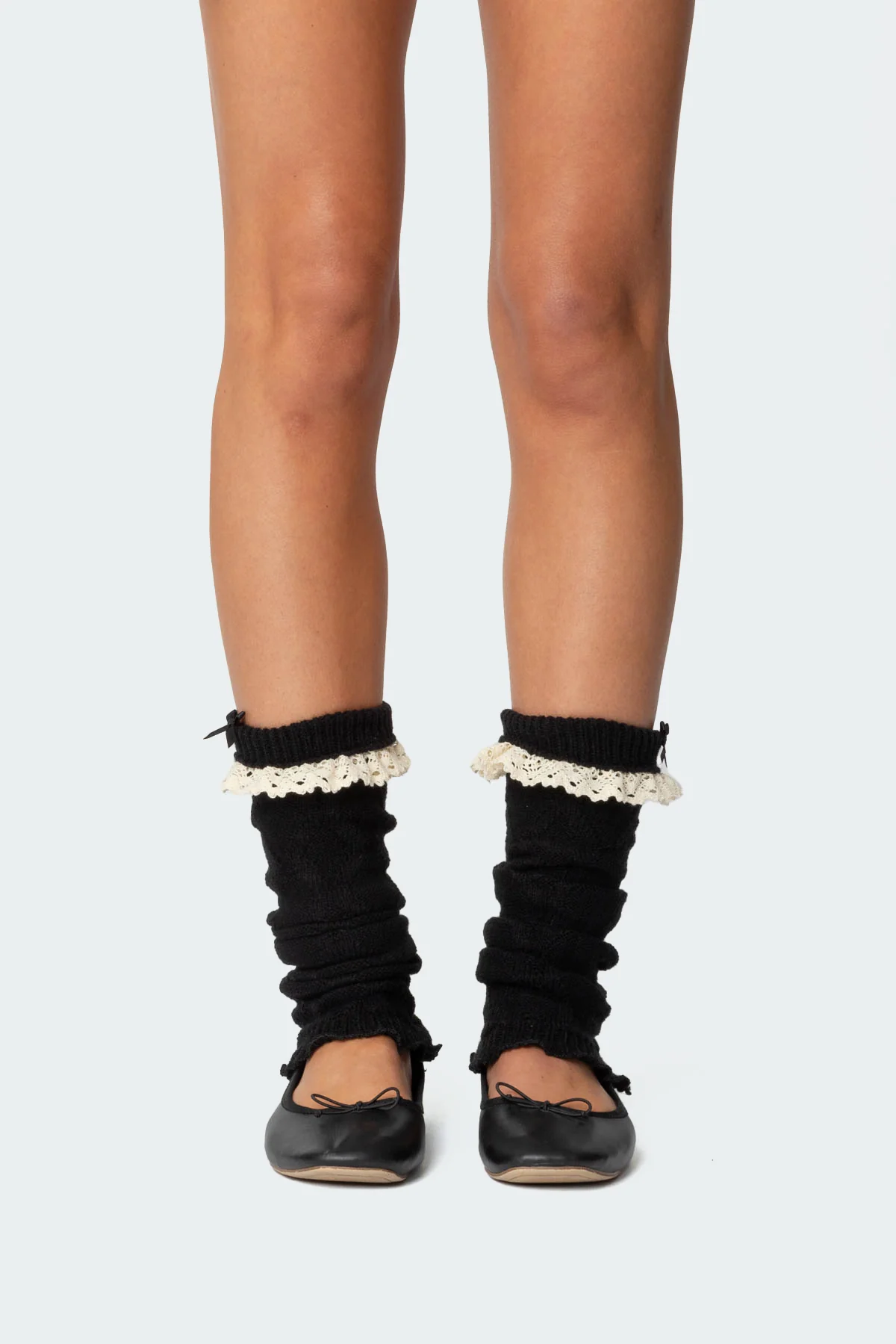 Lacey Frill Knit Leg Warmers - Image 2