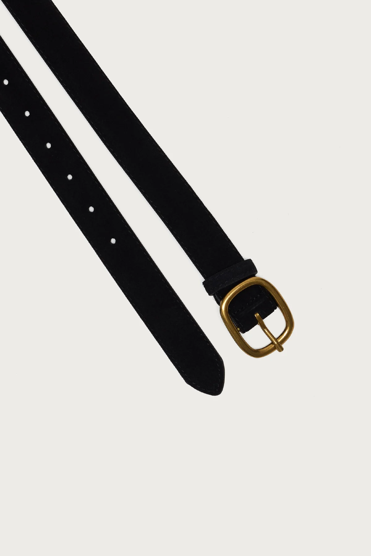 Oval Buckle Faux Suede Belt - Image 3