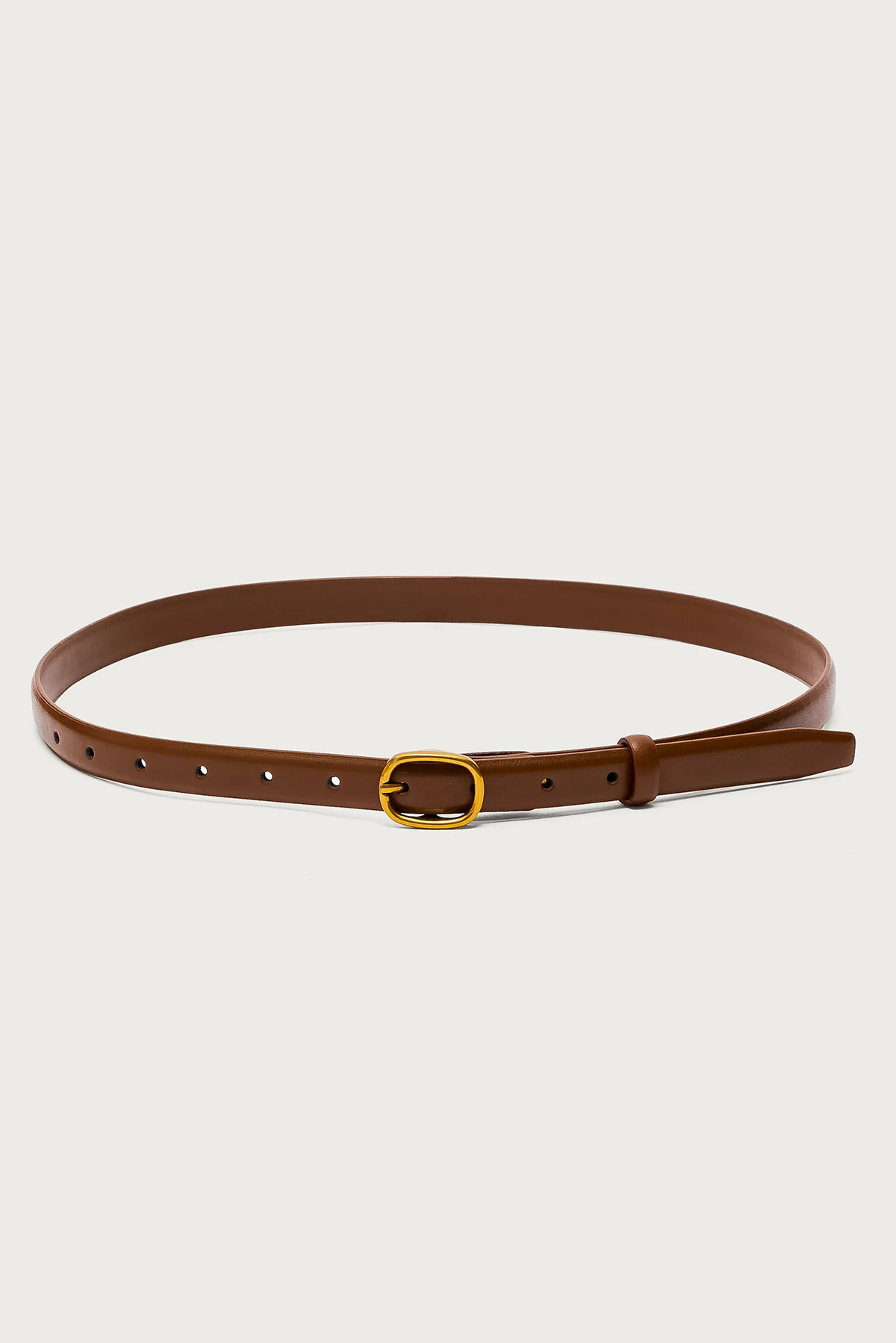 Oval Buckle Faux Leather Belt - Image 2