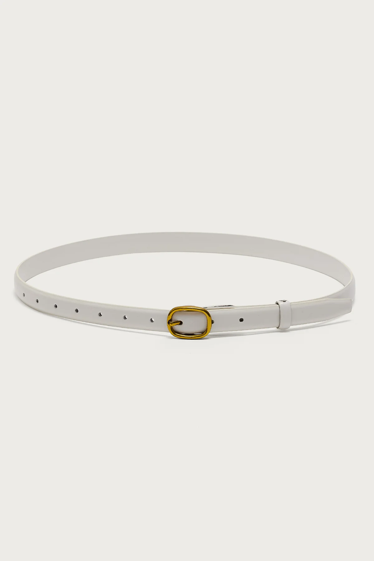 Oval Buckle Faux Leather Belt - Image 3