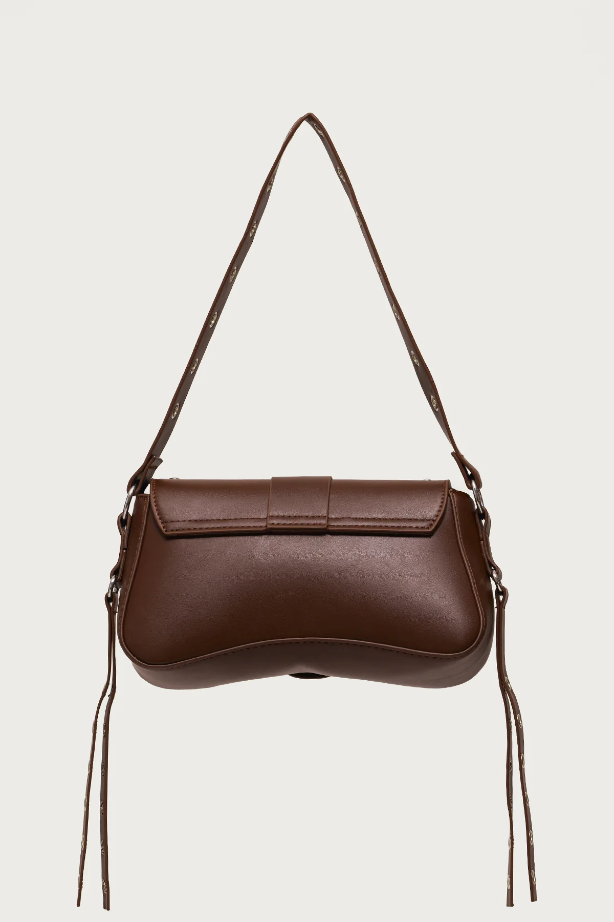 Stud & Buckle Faux Leather Bag - Image 3