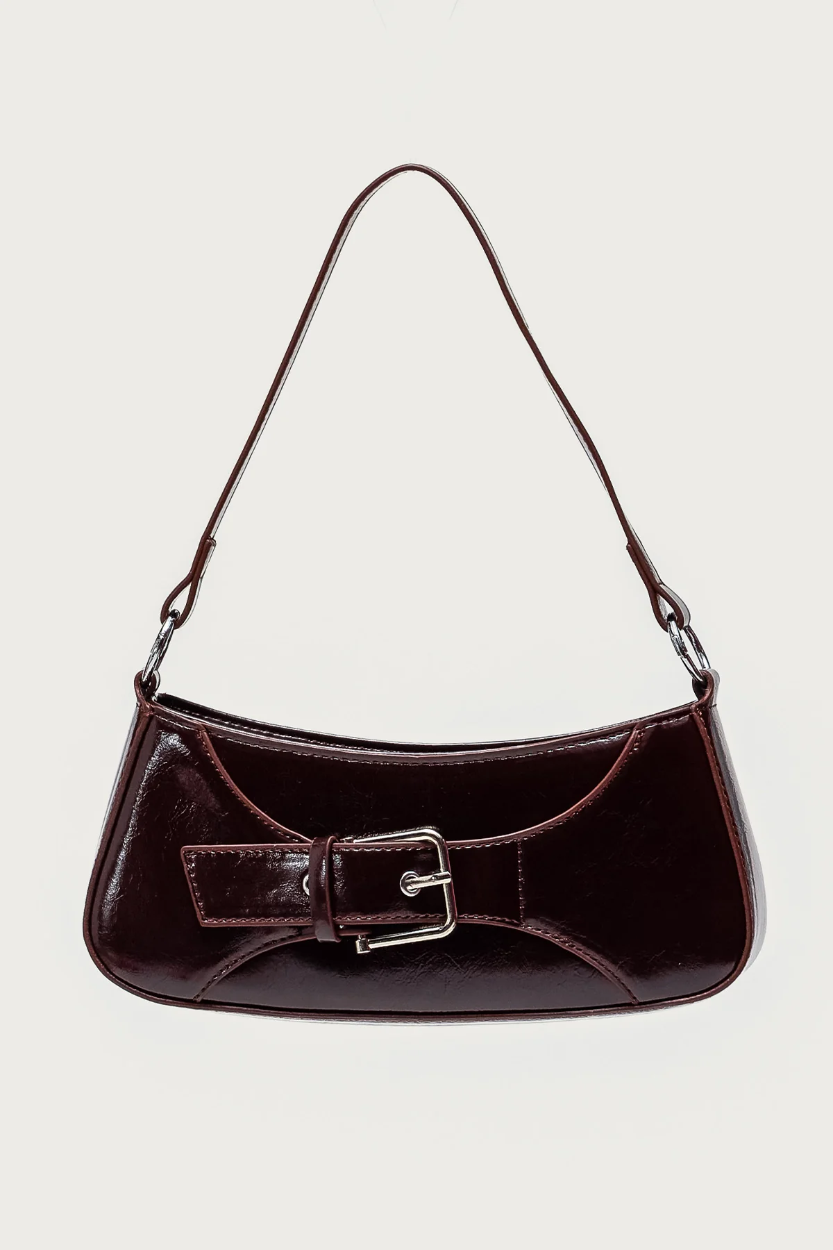 Buckle Up Faux Leather Bag - Image 2