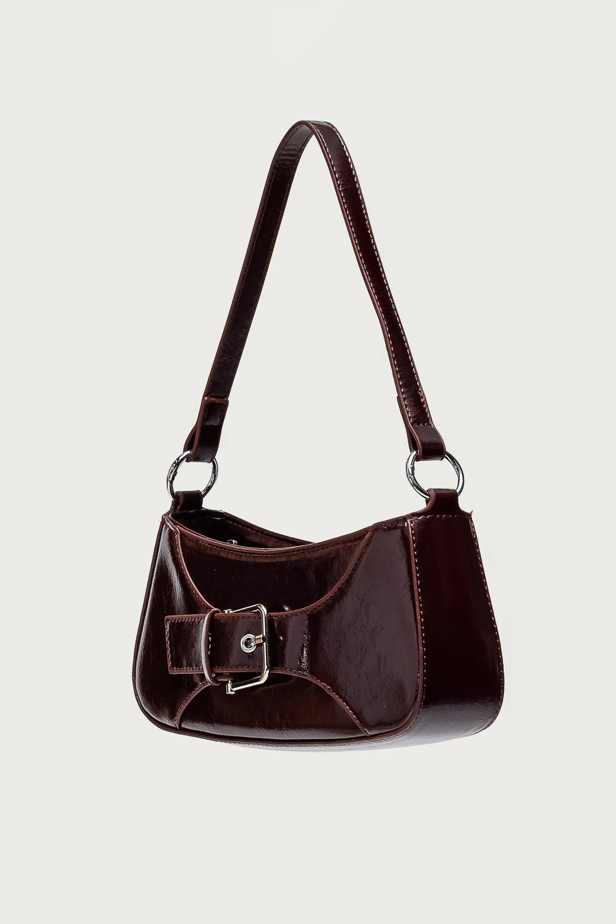 Buckle Up Faux Leather Bag - Image 3