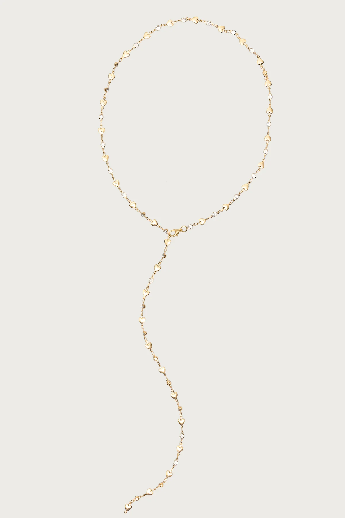 Heart & Diamond Cascading Necklace - Image 2