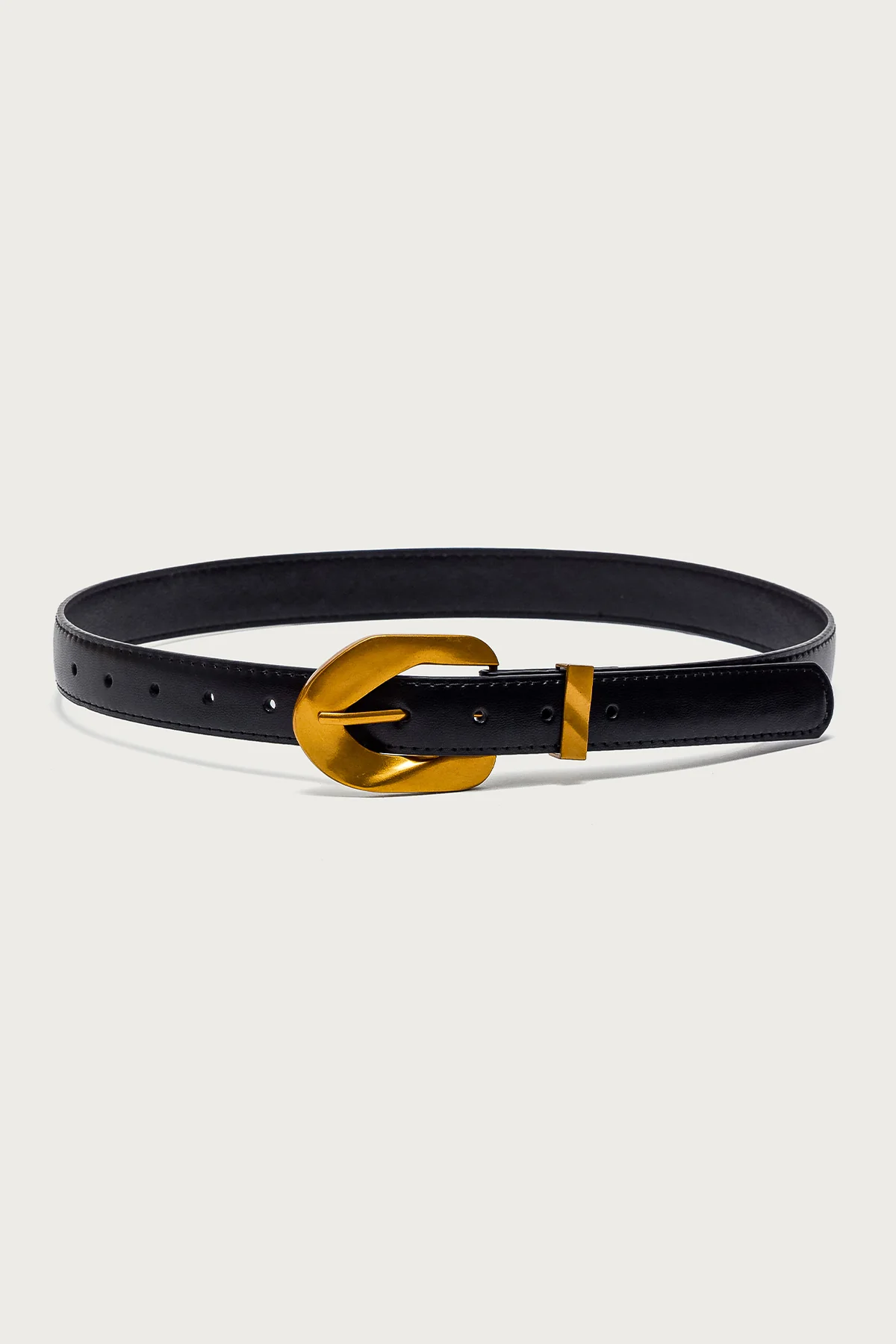 All Buckled Faux Leather Belt - Image 2
