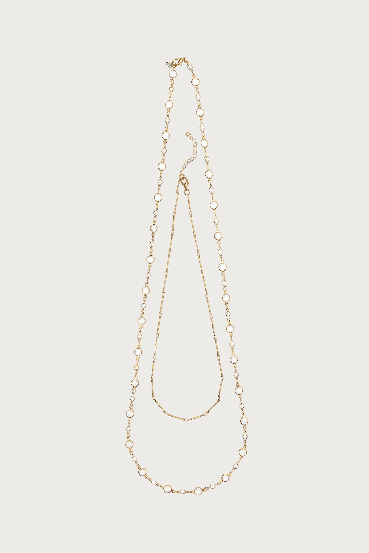 Faux Crystal Cascading Necklace Set - Image 2