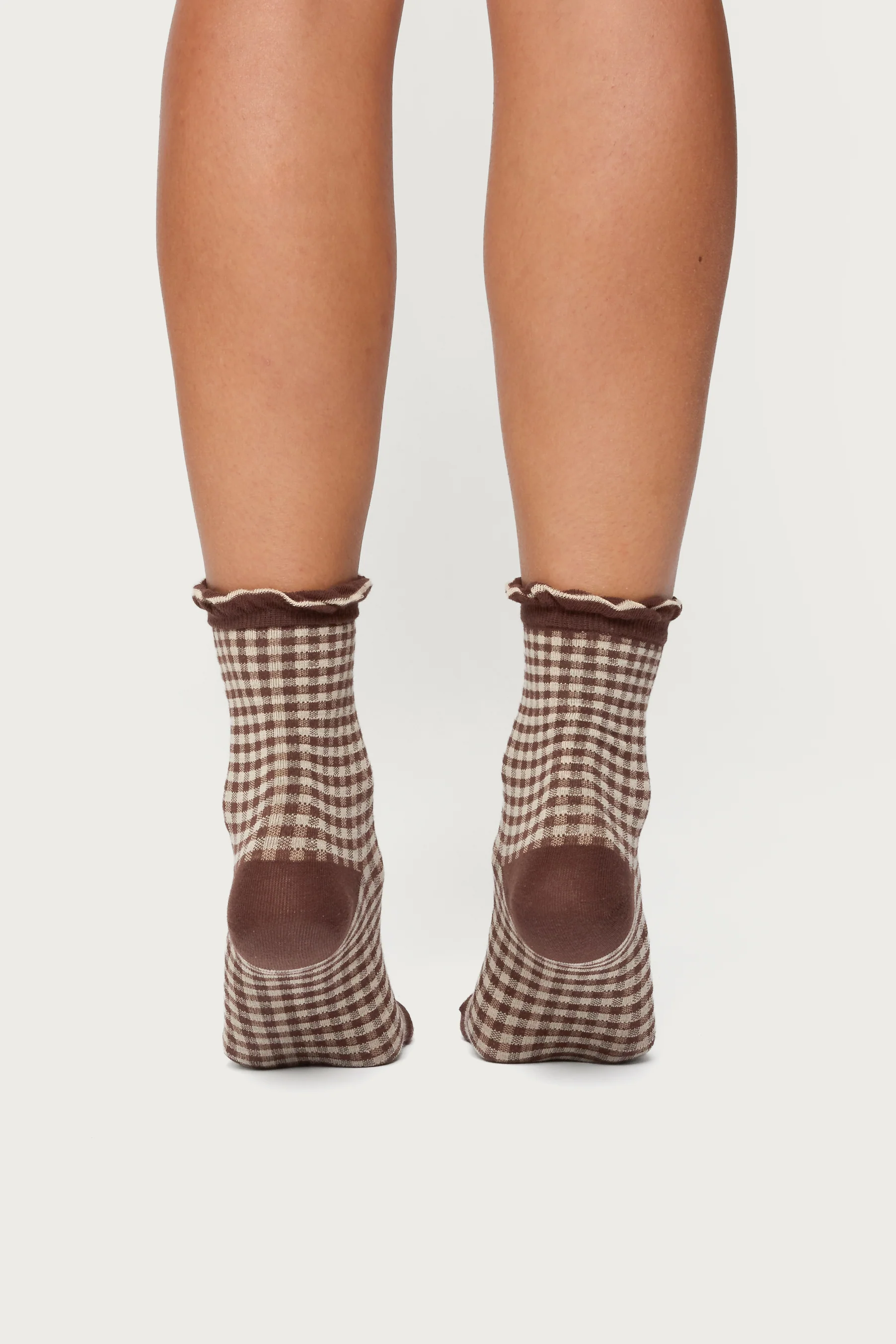 Frilled Gingham Socks - Image 3