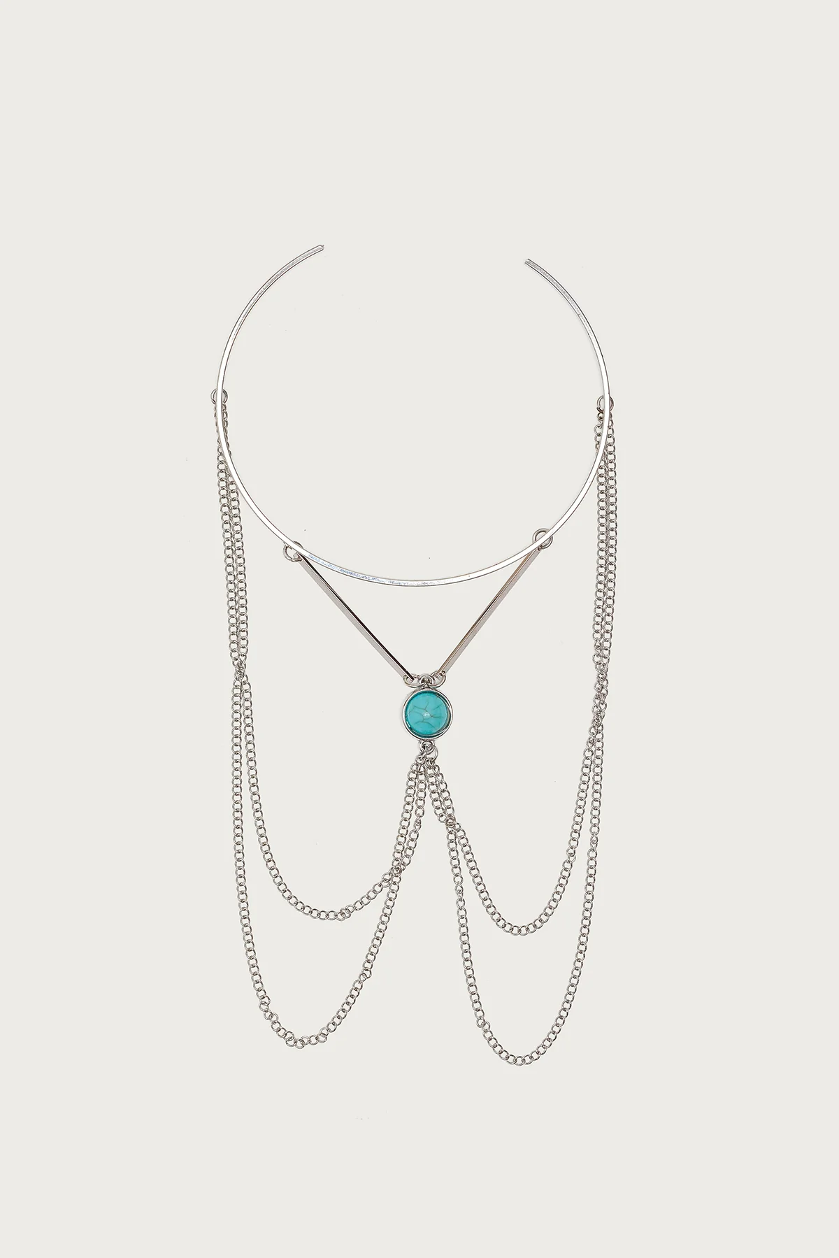 Drop Chain Gemstone Arm Cuff - Image 2