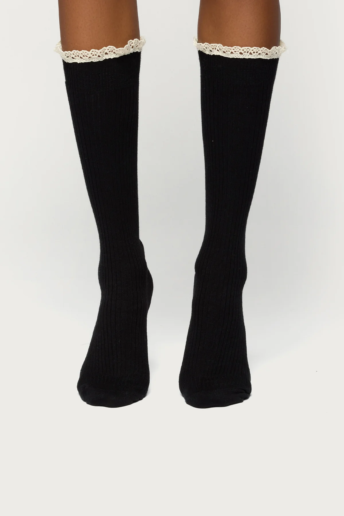 Lacey Ruffle Knee High Socks - Image 2