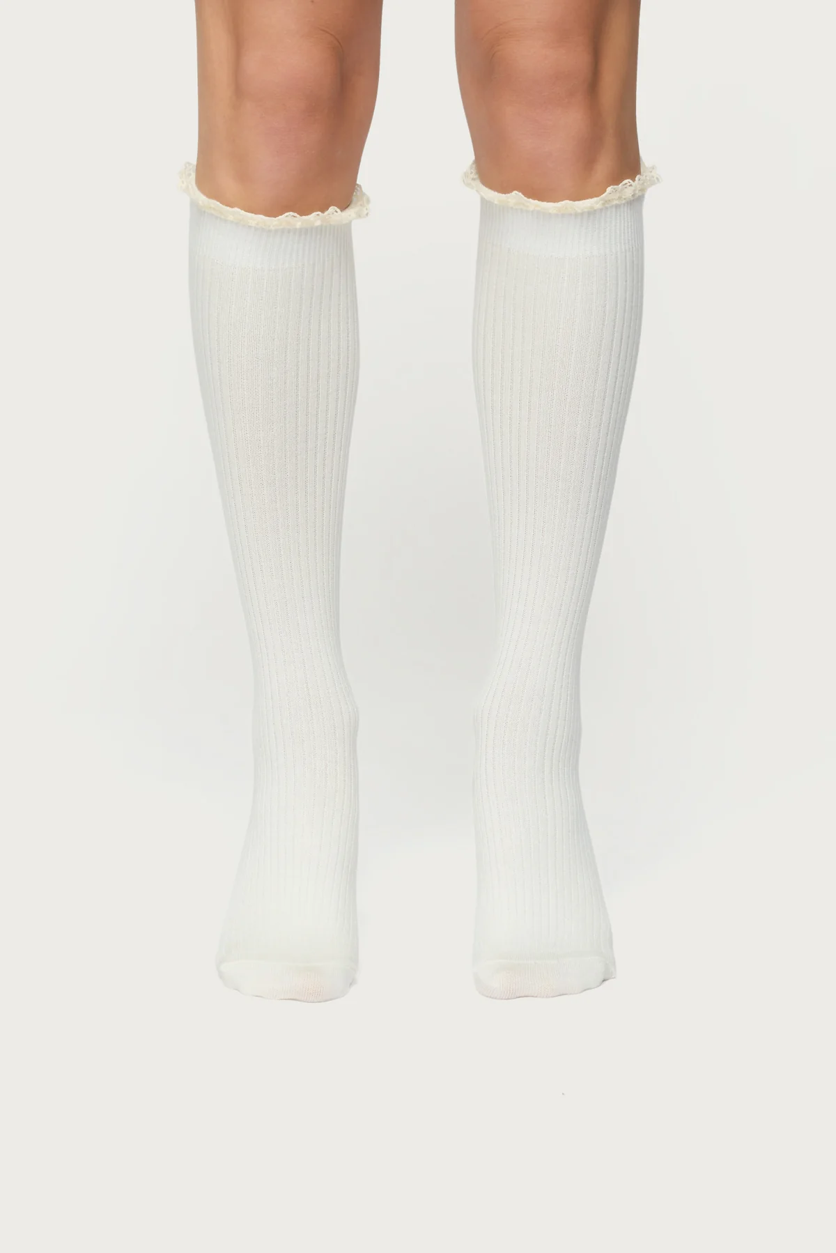 Lacey Ruffle Knee High Socks - Image 3