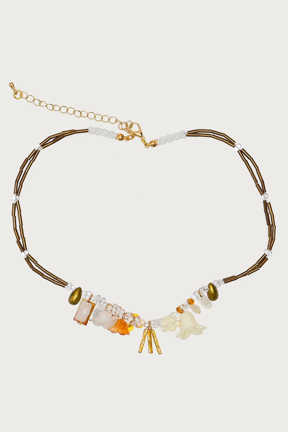 Charm Pendant Beaded Necklace - Image 2