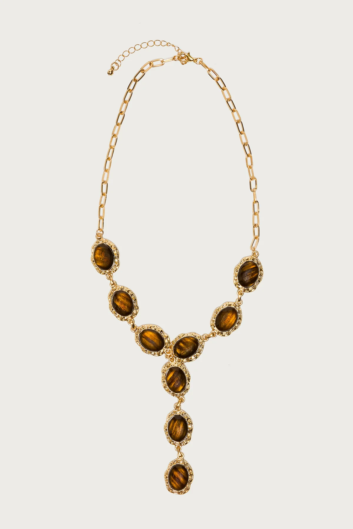 Cascasding Textured Pendant Necklace - Image 2