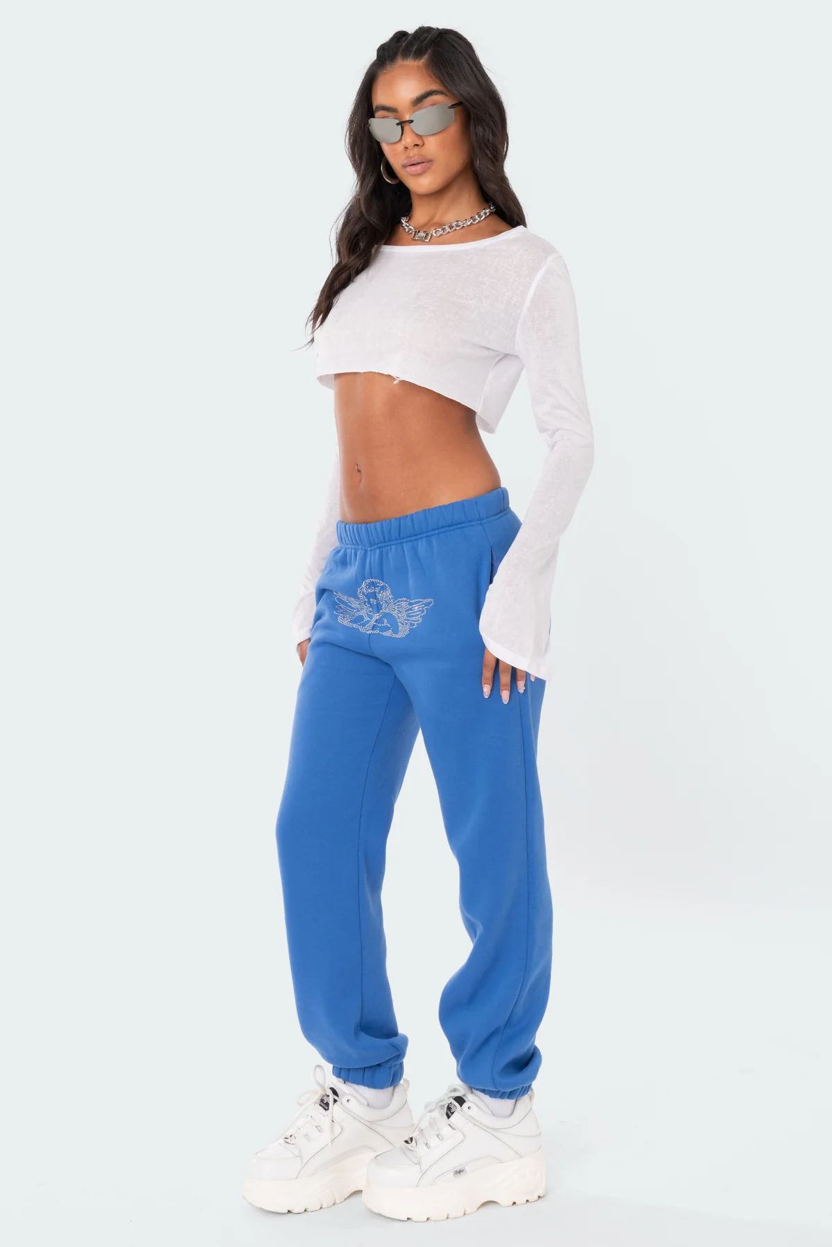 Angie Rhinestone Sweatpants - Image 3