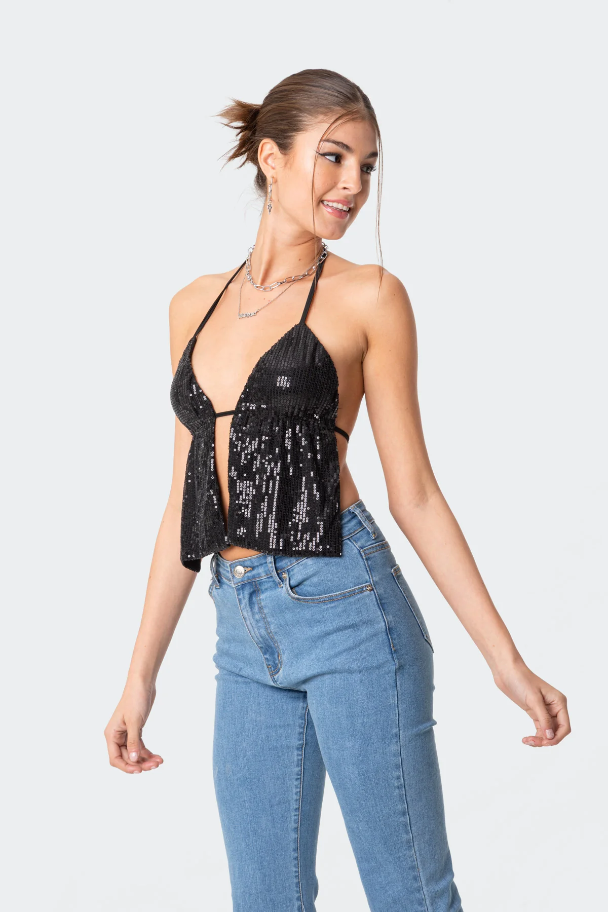 Estelle Open-Back Sequin Top - Image 4