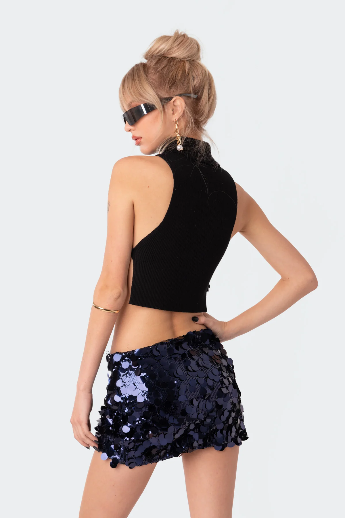 Knitted Side Lace-Up Top - Image 5