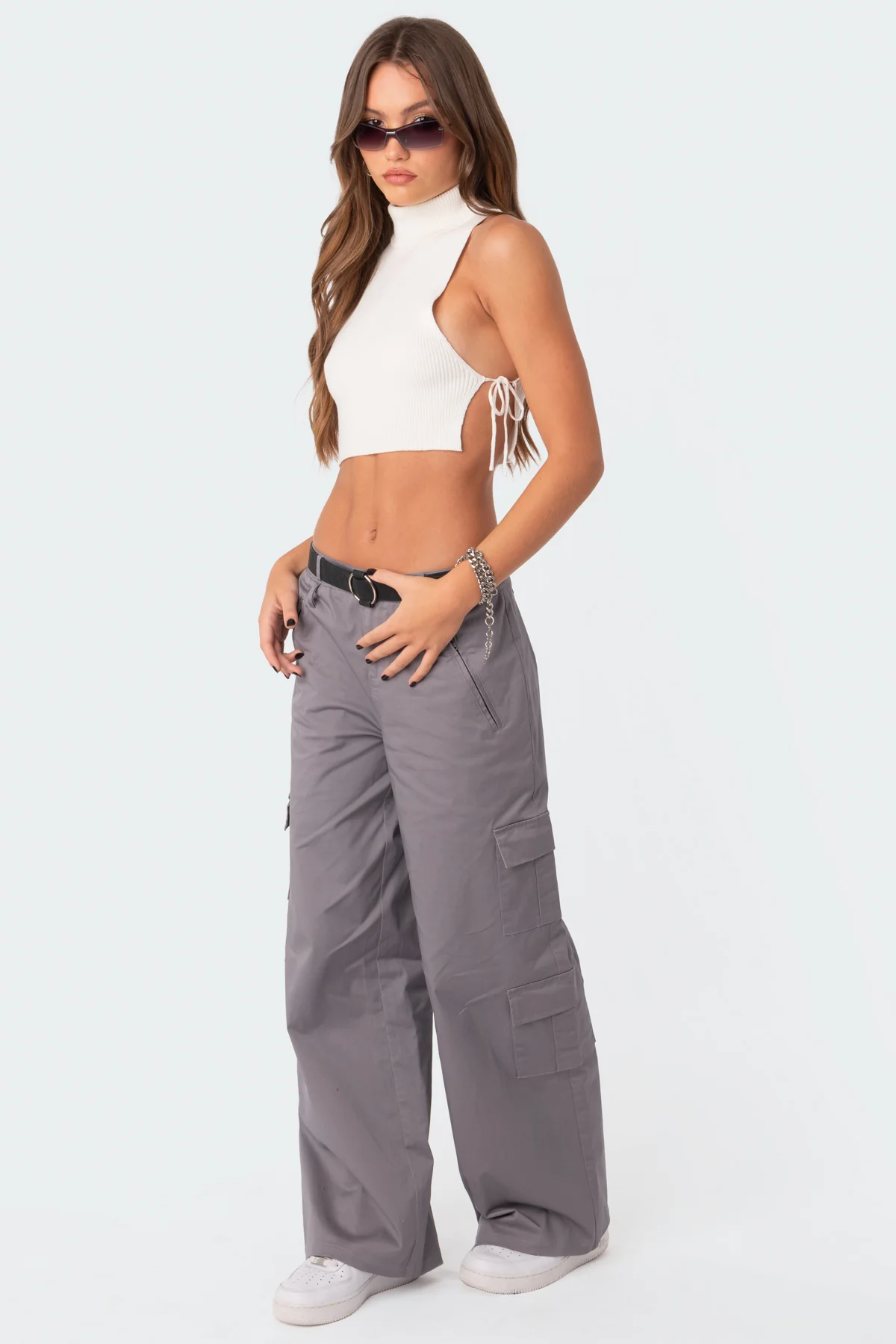 Knitted Side Lace-Up Top - Image 4