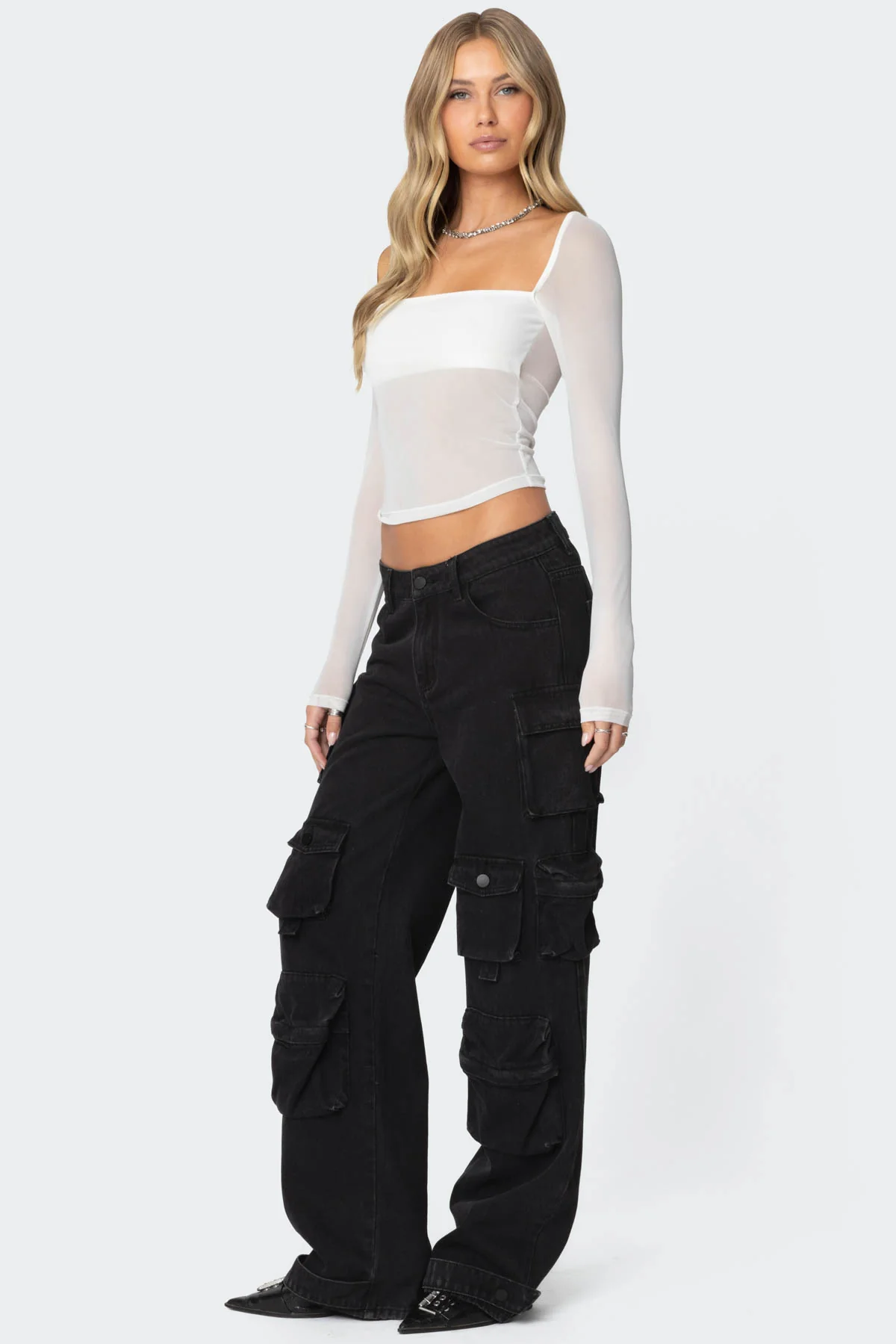 Oversized Boyfriend Cargo Jeans - Image 4