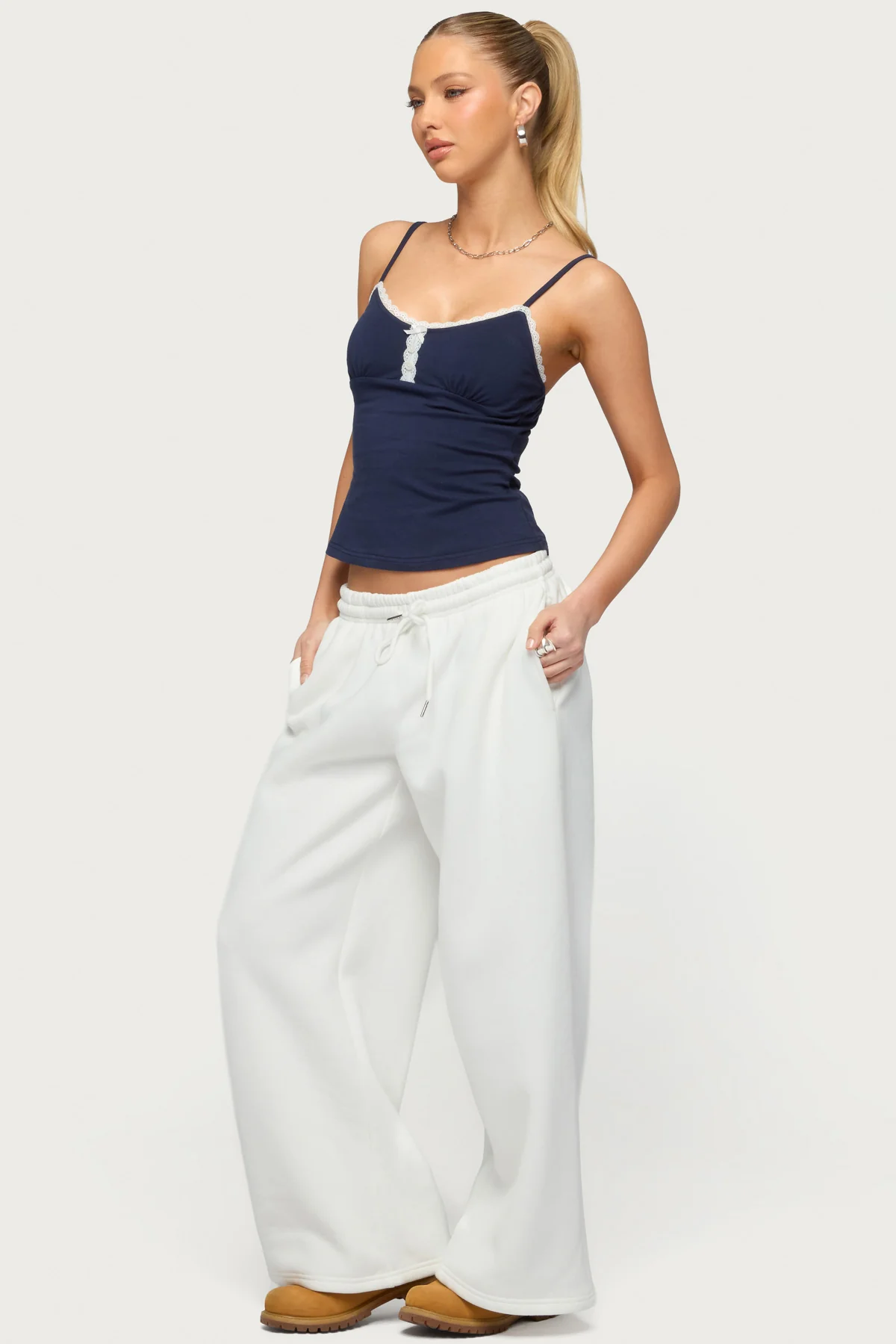 Petite Kamari Low Rise Wide Sweatpants - Image 5