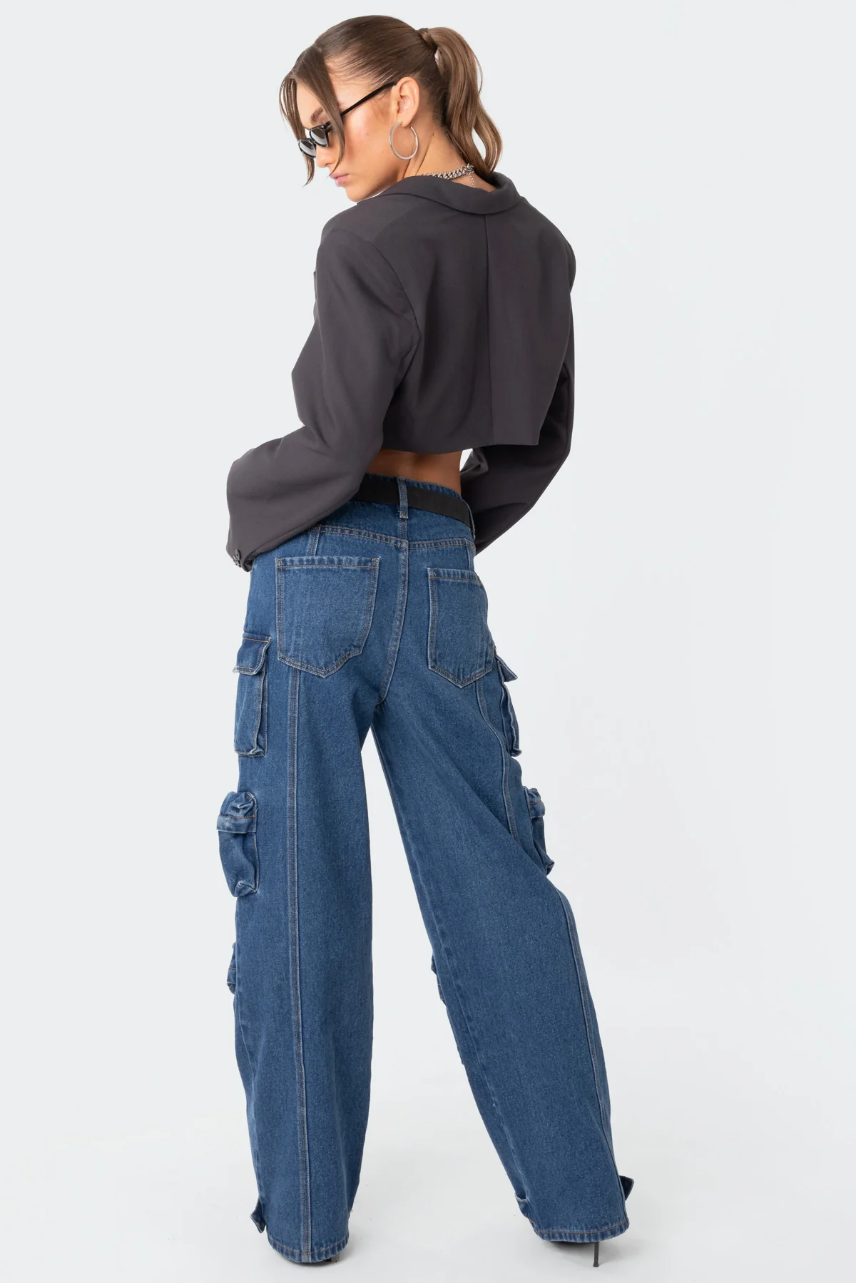 Amira Cropped Oversized Blazer - Image 4