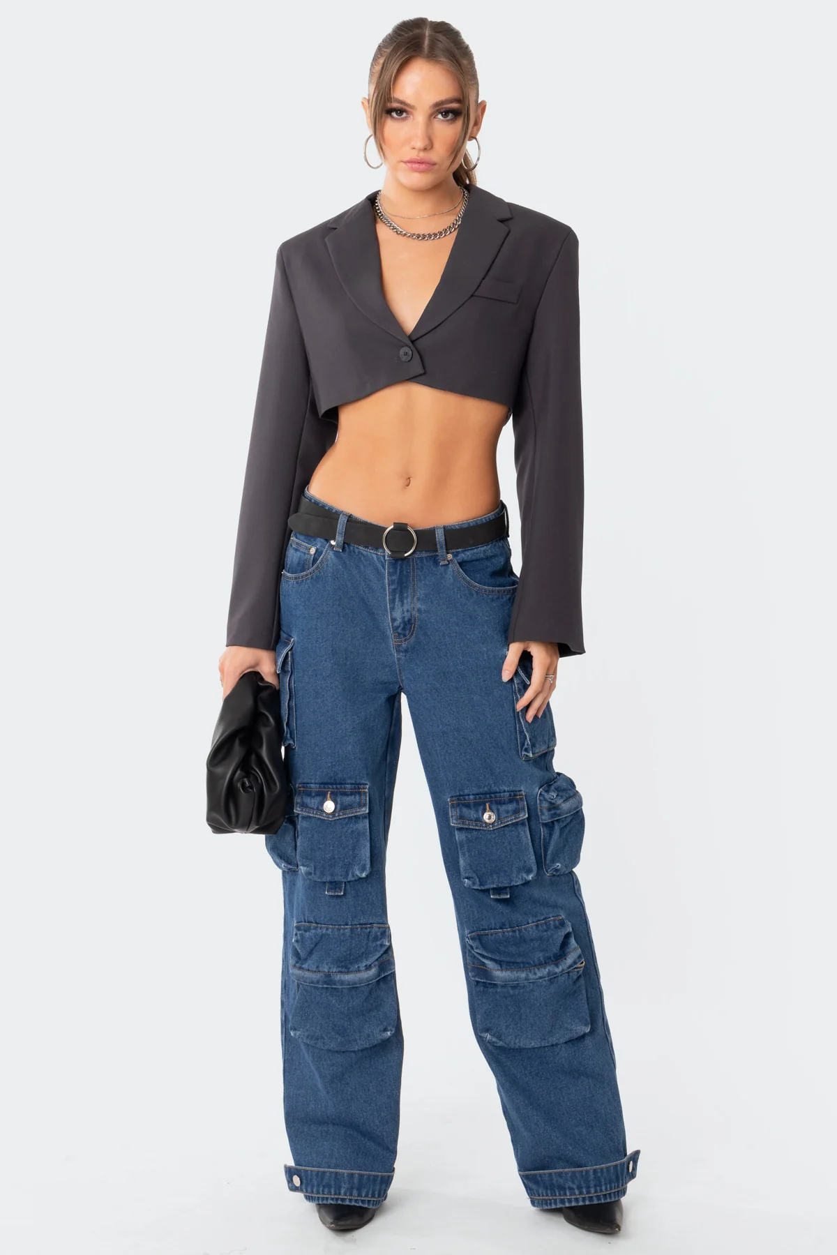 Amira Cropped Oversized Blazer - Image 5