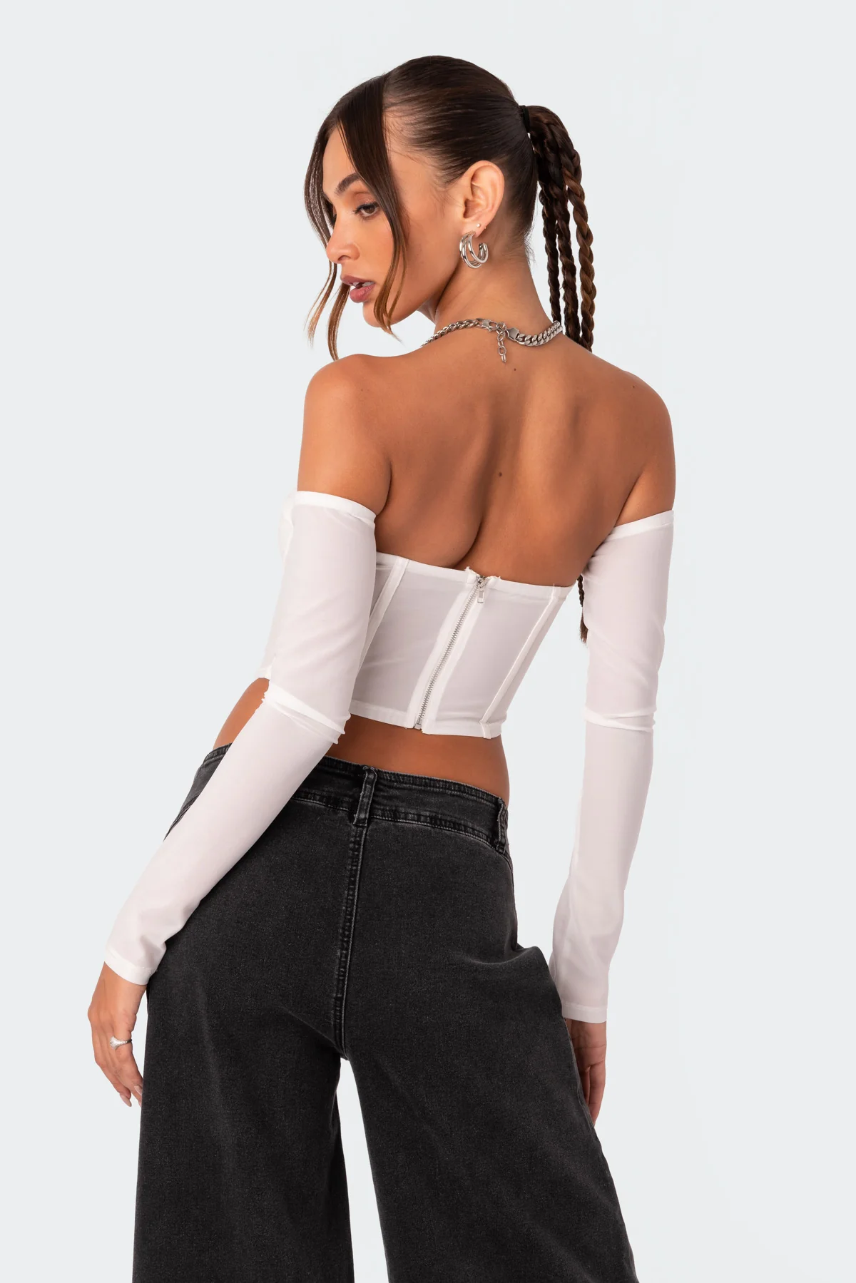 Cella Long Sleeve Mesh Corset - Image 5
