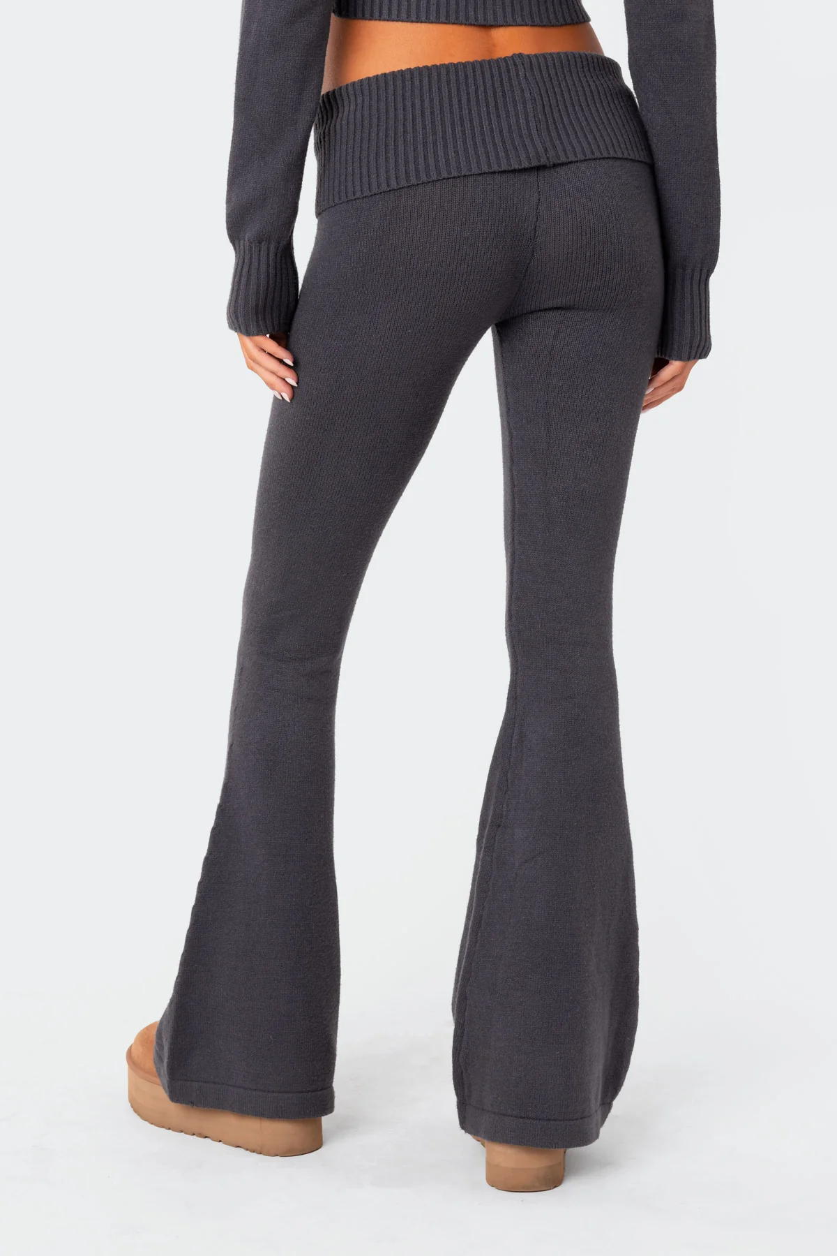 Desiree Knitted Low Rise Fold Over Pants - Image 4