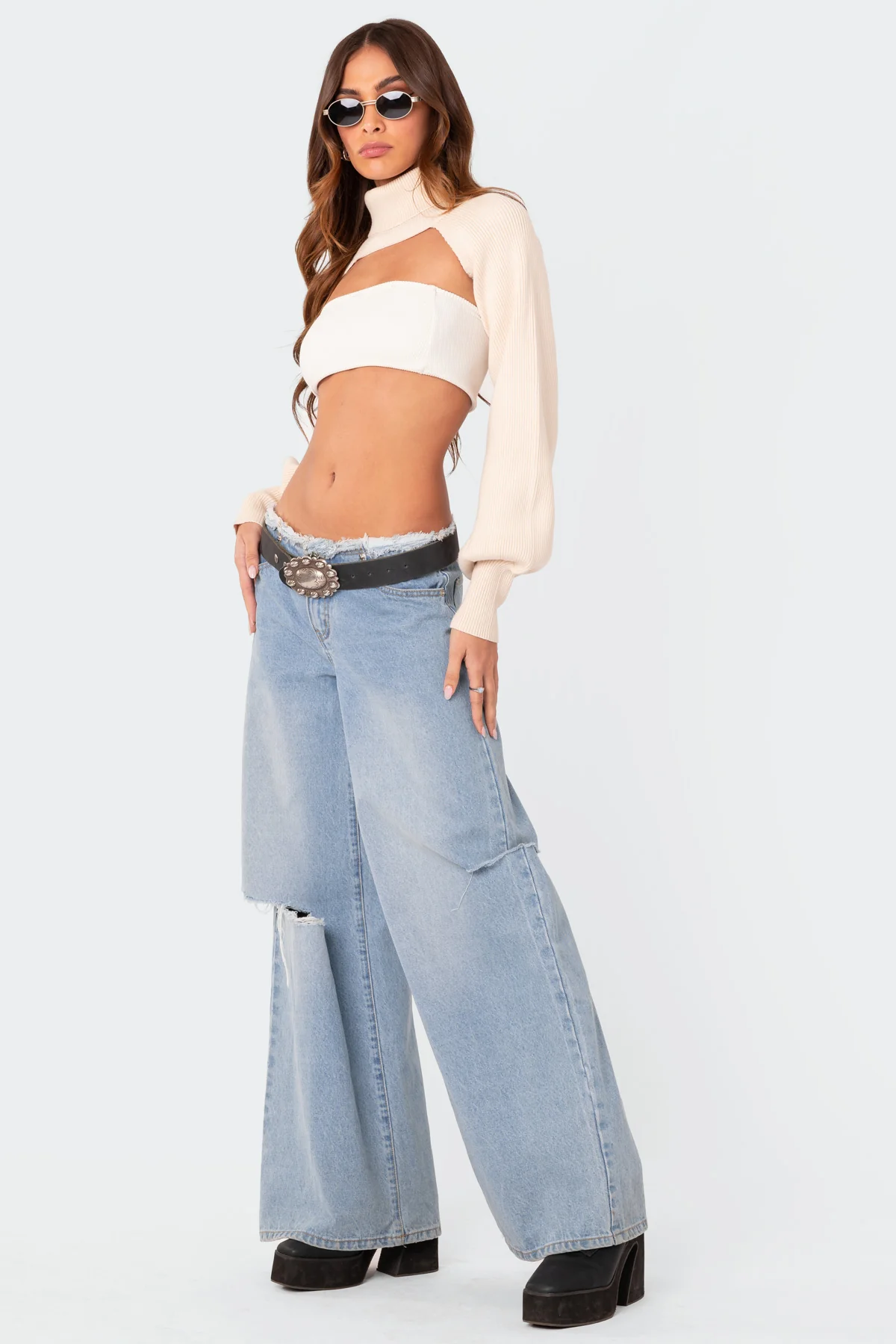 Astrid Turtle Neck Shrug Sweater - Image 3