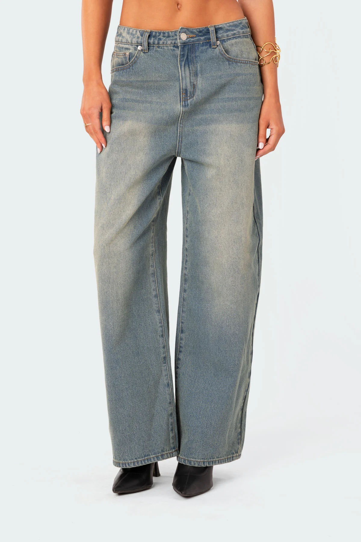 Braya Washed Low Rise Baggy Jeans - Image 2