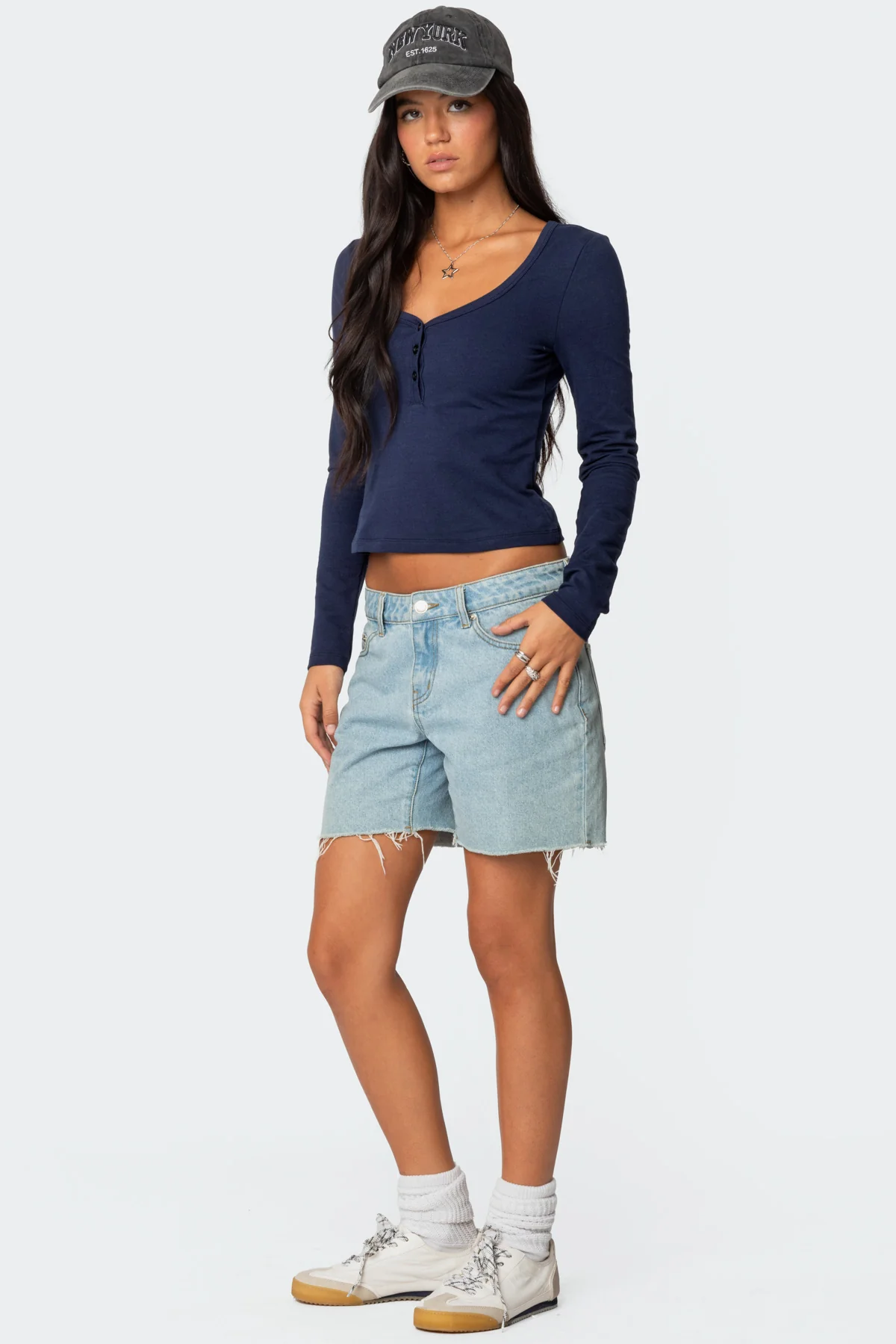 Tomboy Low Rise Denim Shorts - Image 3