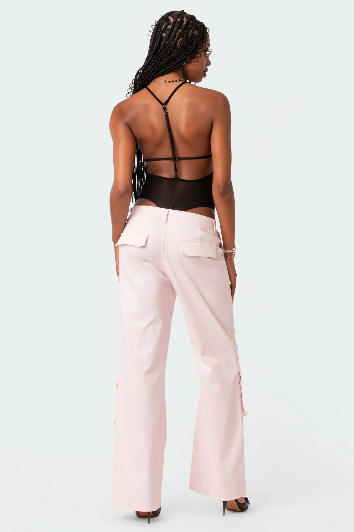 Alva Open Back Sheer Mesh Bodysuit - Image 4