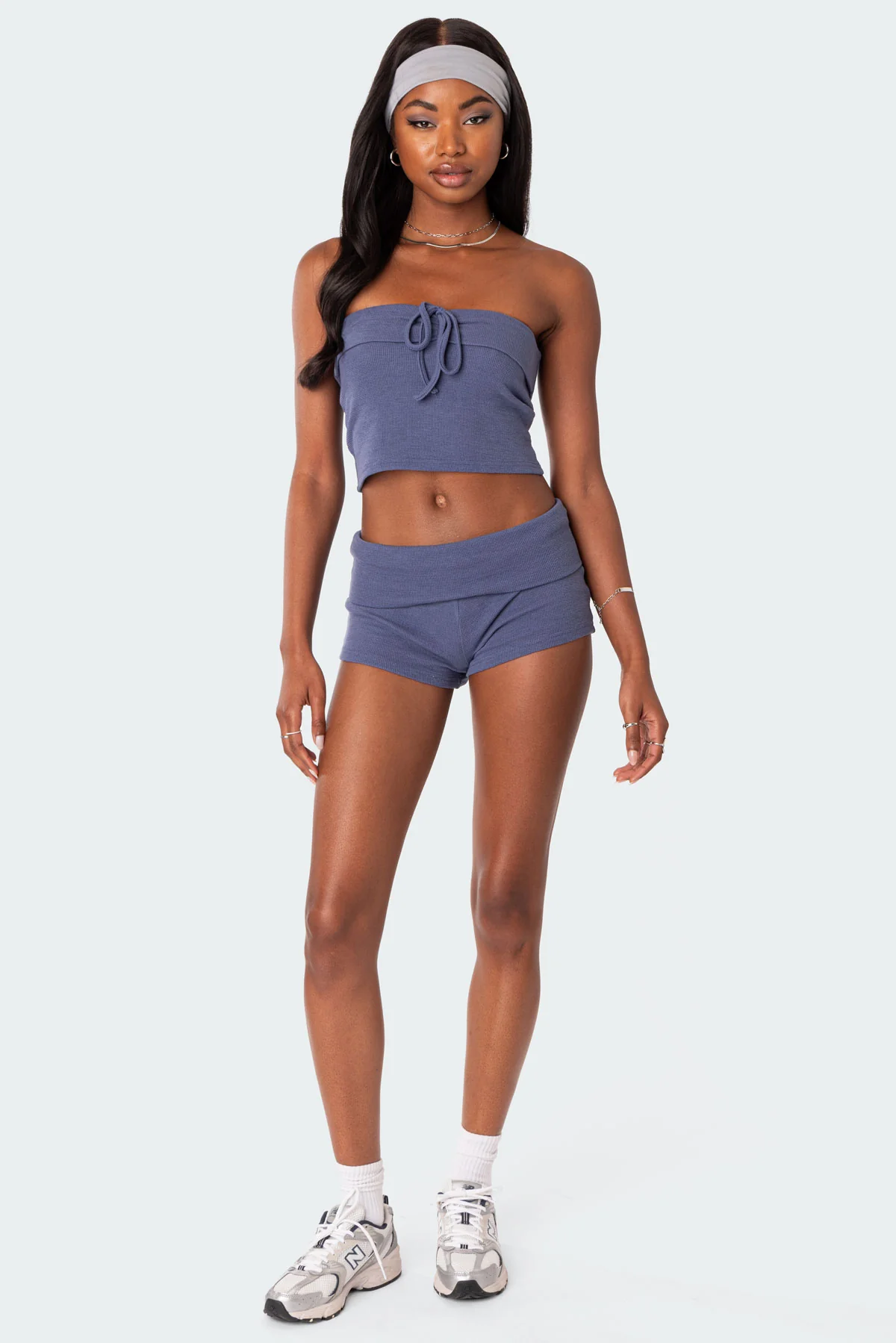 Lizzy Foldover Waffle Shorts - Image 5