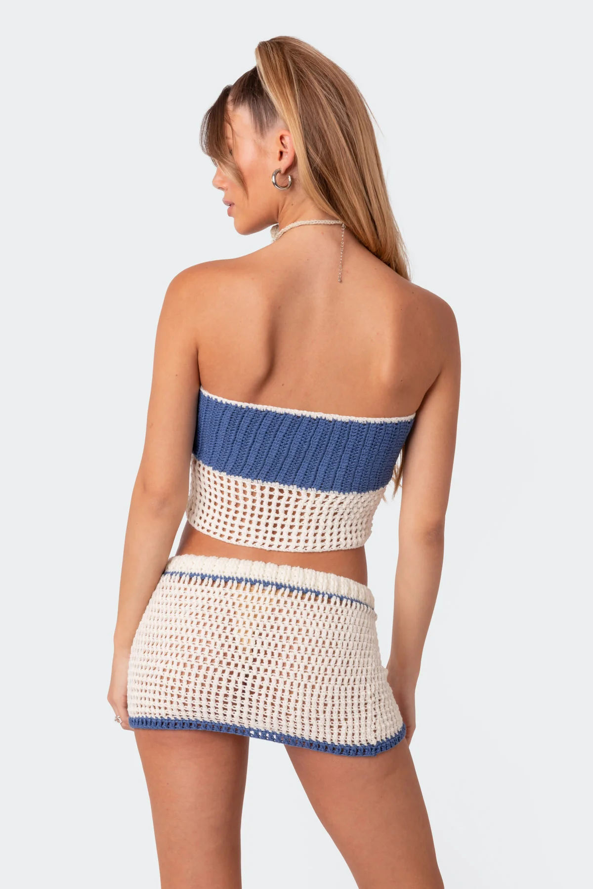 Cabana Contrast Crochet Crop Top - Image 5