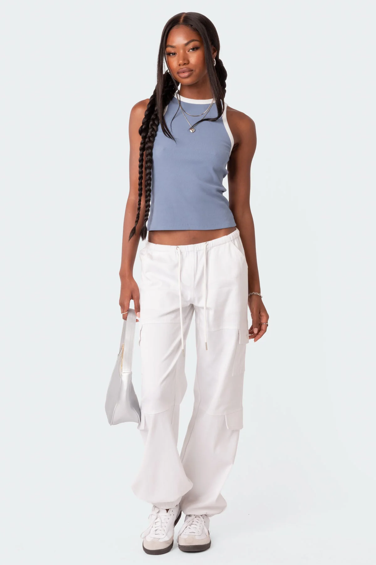 Contrast Ribbed Tank Top - Image 2