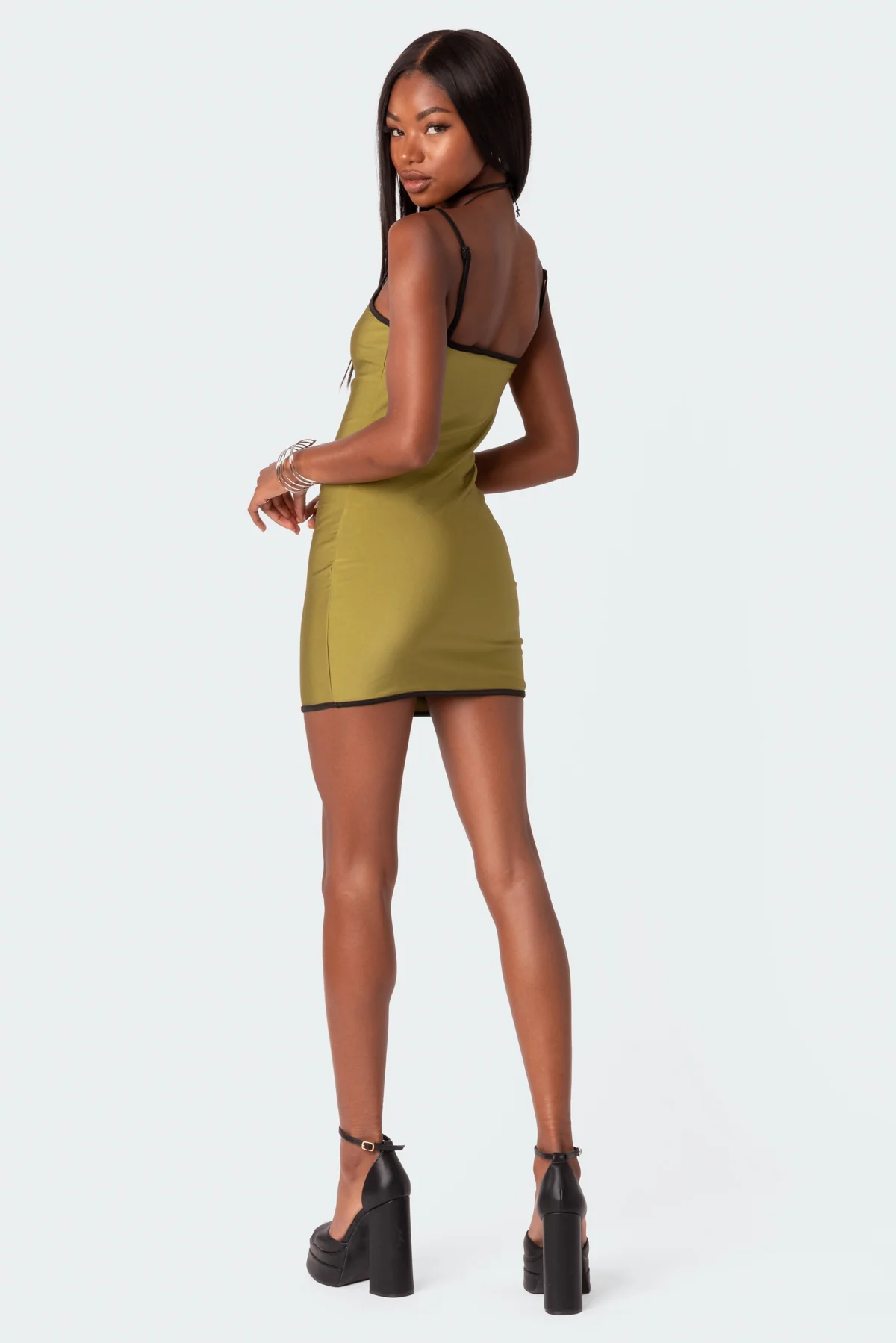 Giselle Contrast Mini Dress - Image 5