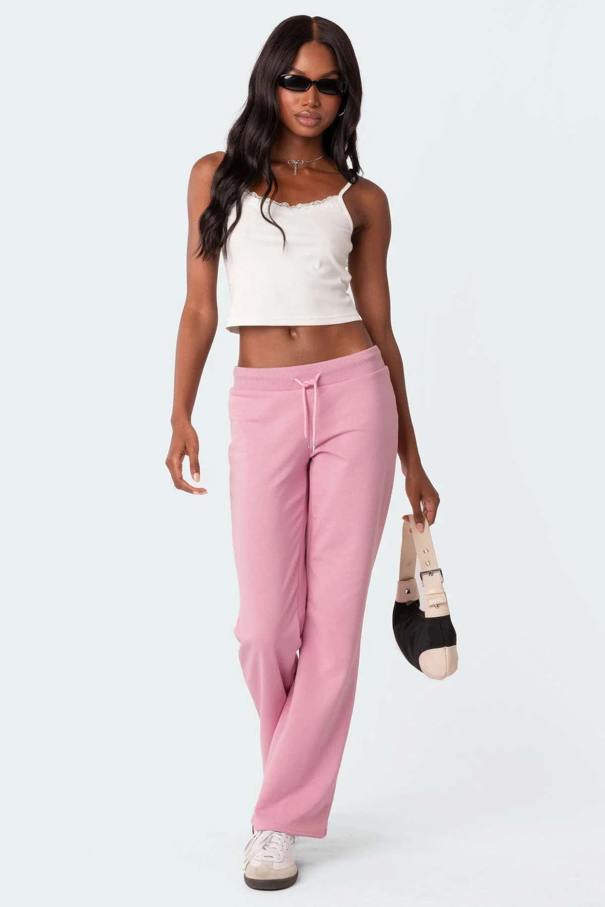 Lace Trim Ribbed Tank Top - Image 2