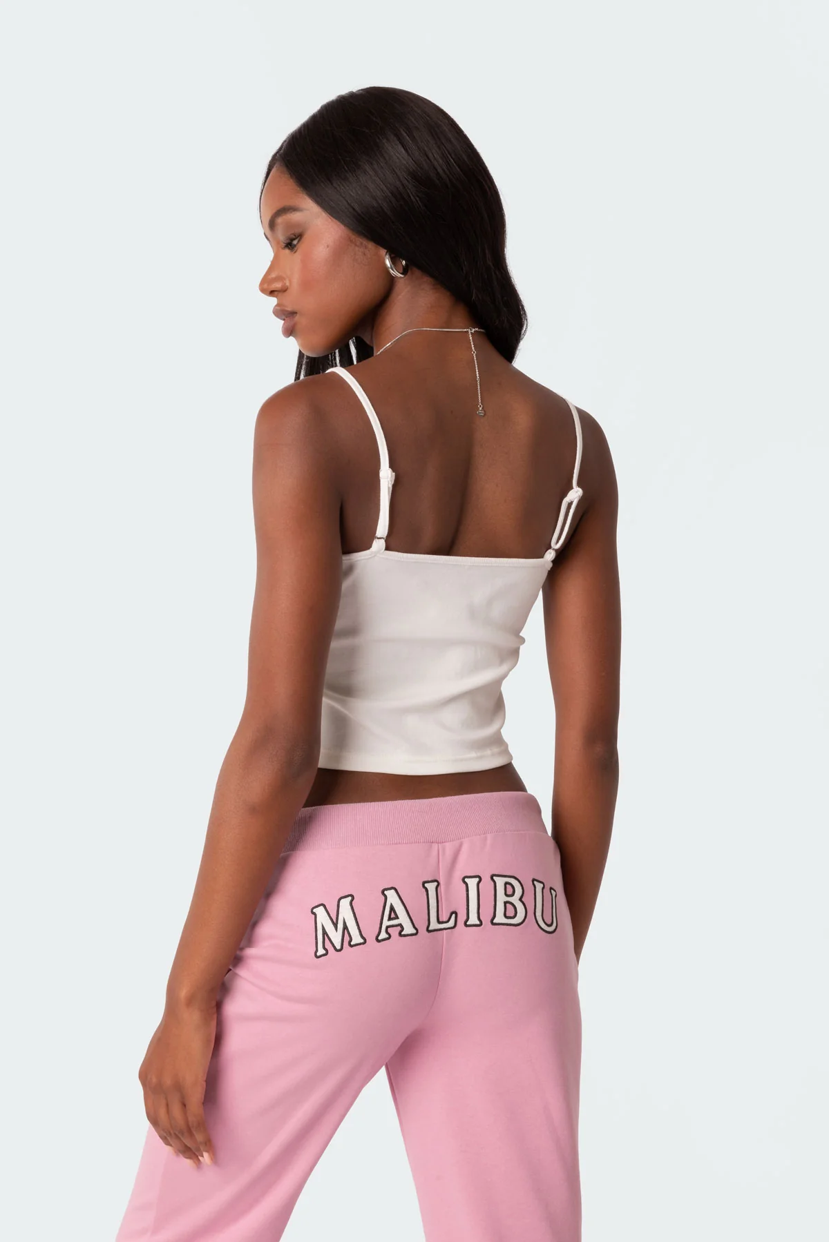 Lace Trim Ribbed Tank Top - Image 4