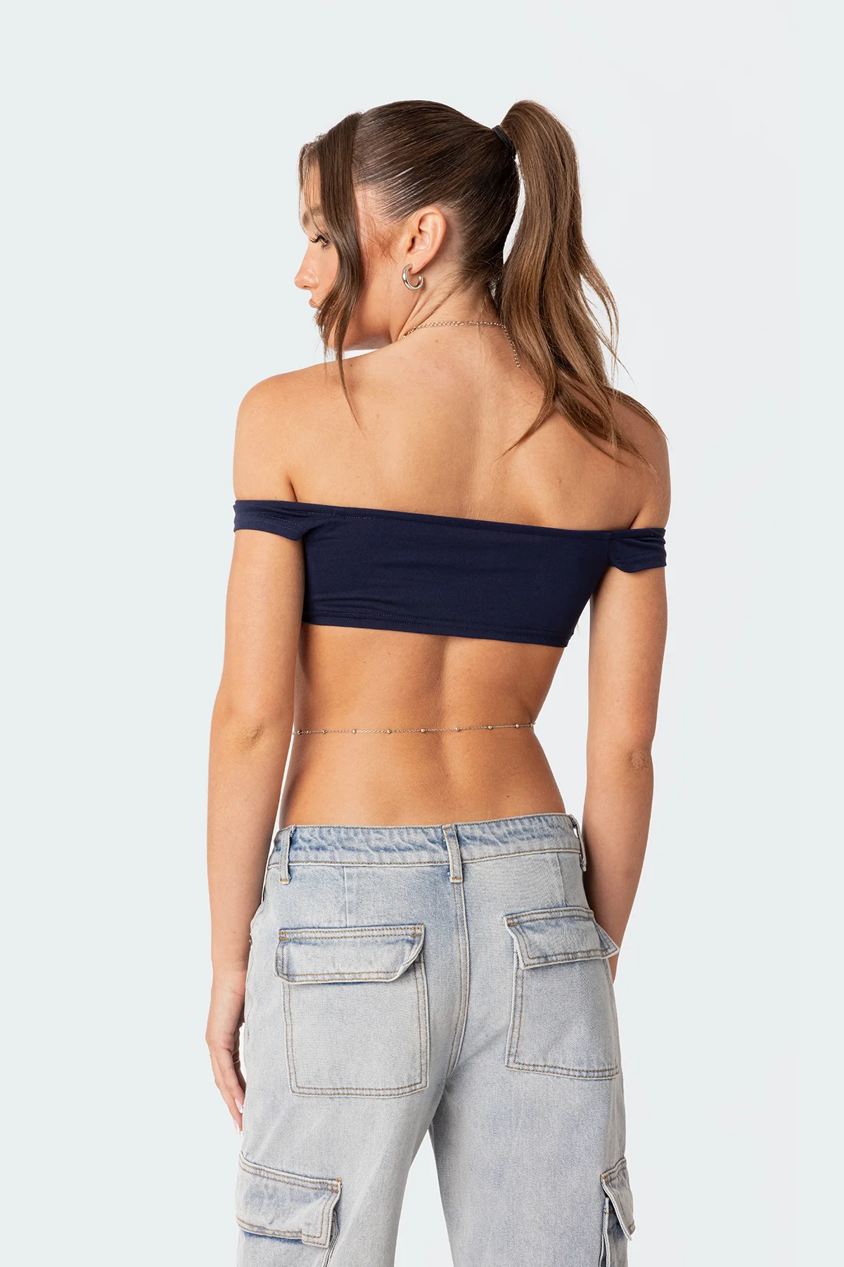 Renata Off Shoulder Crop Top - Image 4