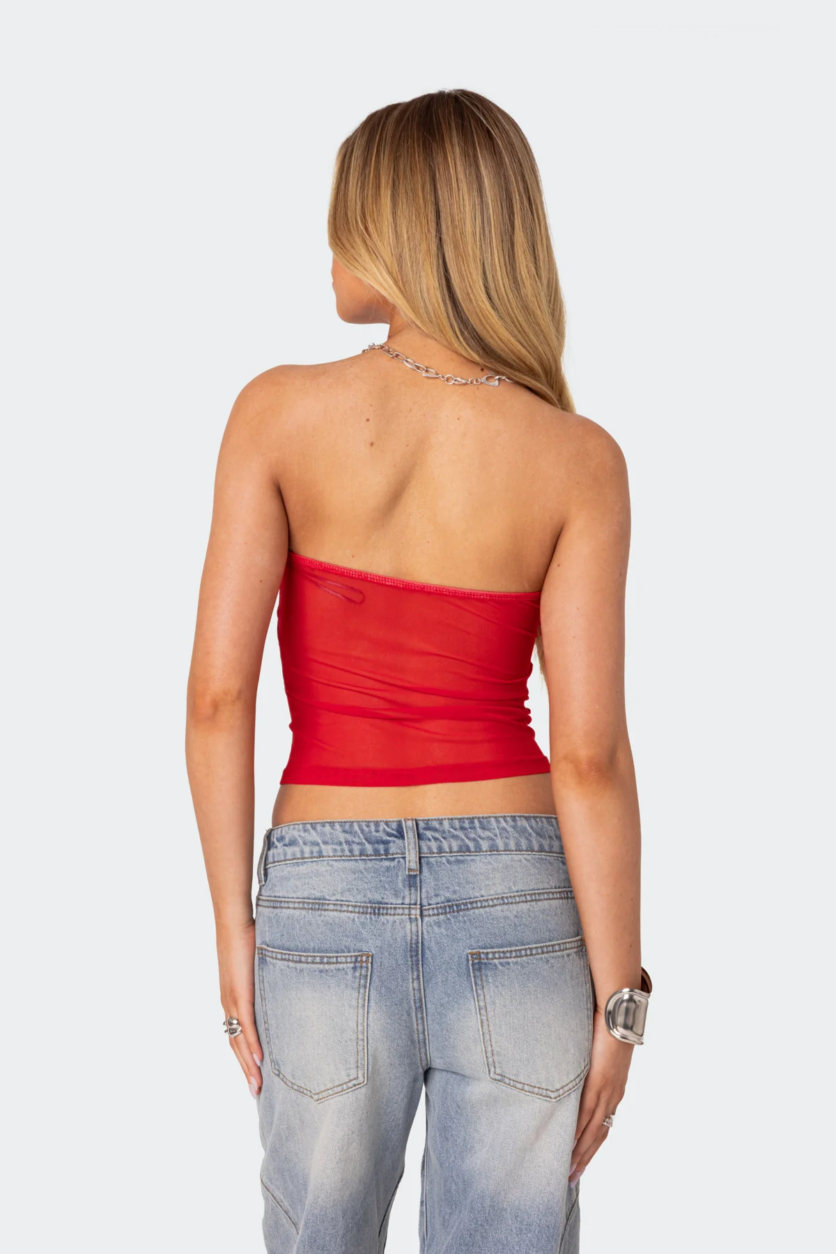 Celestia Sheer Mesh Tube Top - Image 5