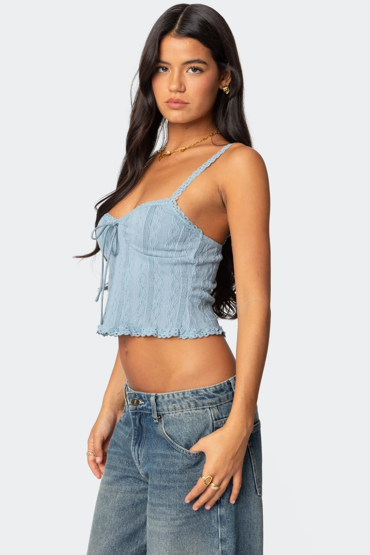 Lacey Knit Tank Top - Image 3