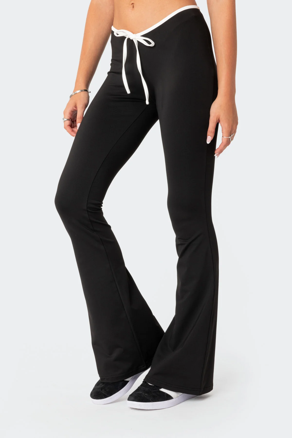 Leighton Contrast Tie Flared Pants - Image 2