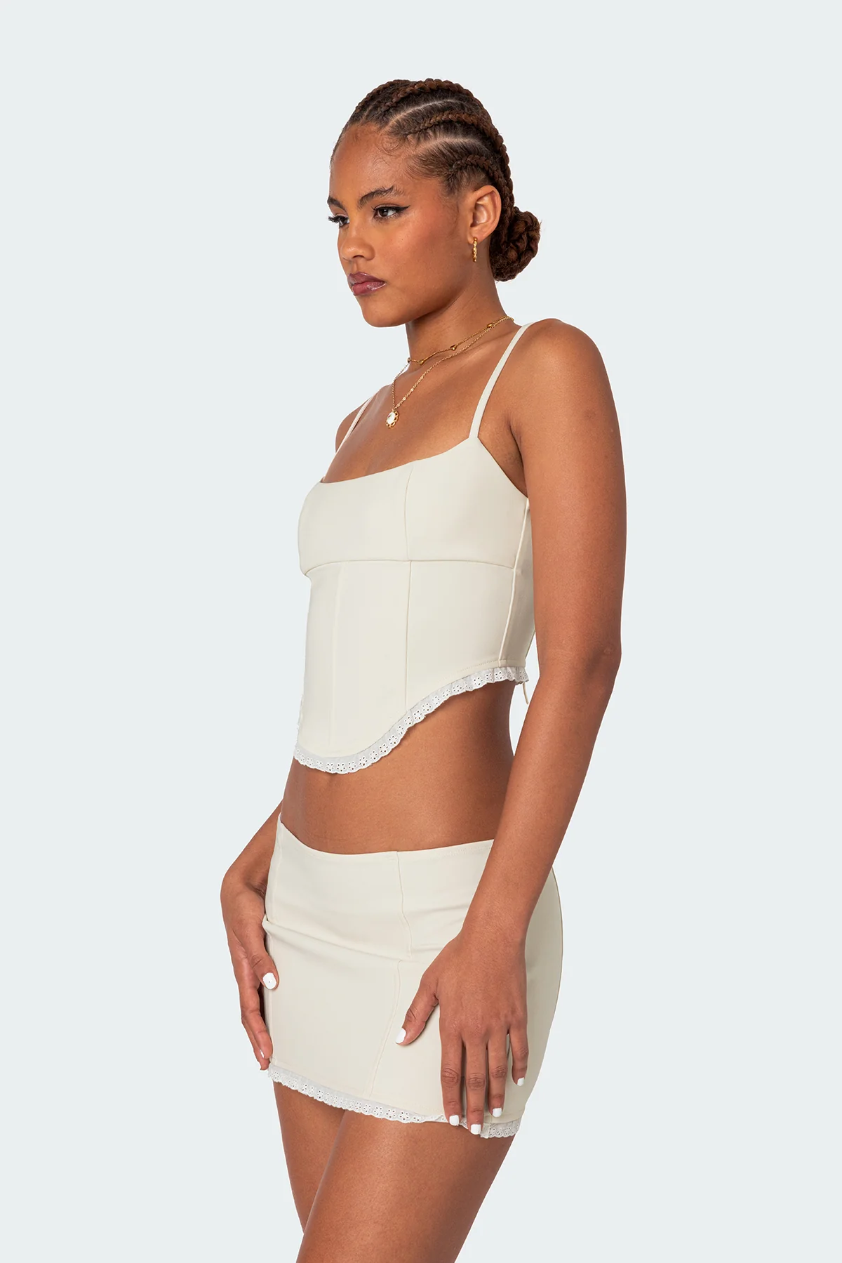 Thora Woven Lace Up Corset - Image 3