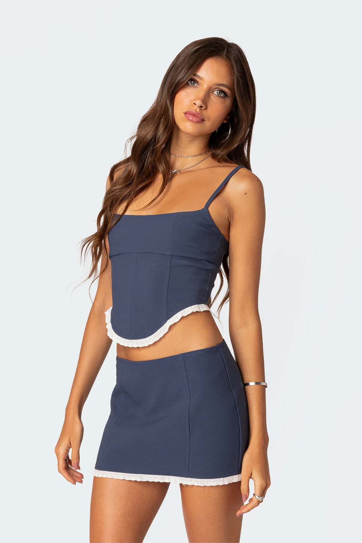 Thora Woven Lace Up Corset - Image 4